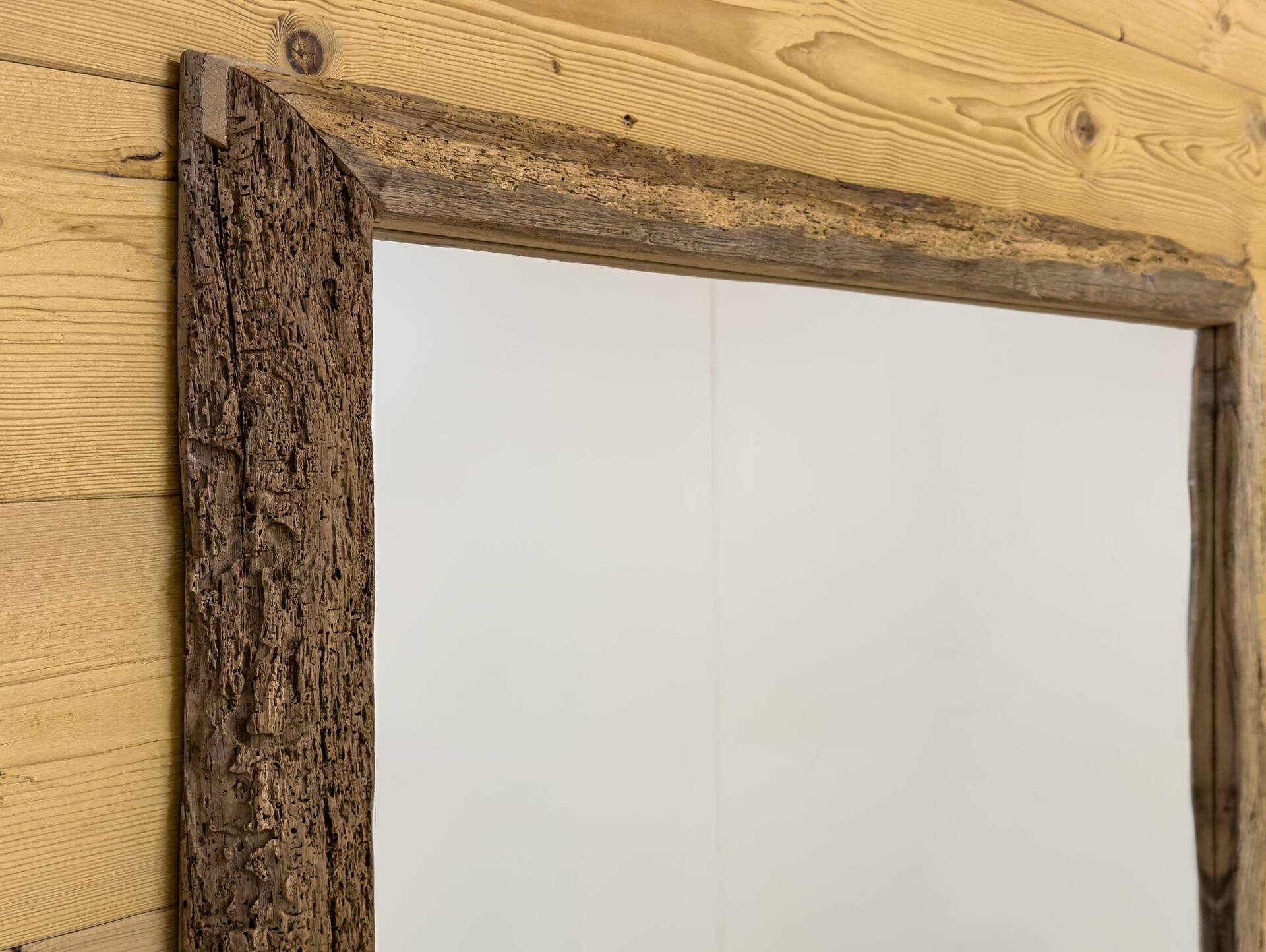 Eiche-Altholz Spiegel, Material Massivholz 70 x 120 cm