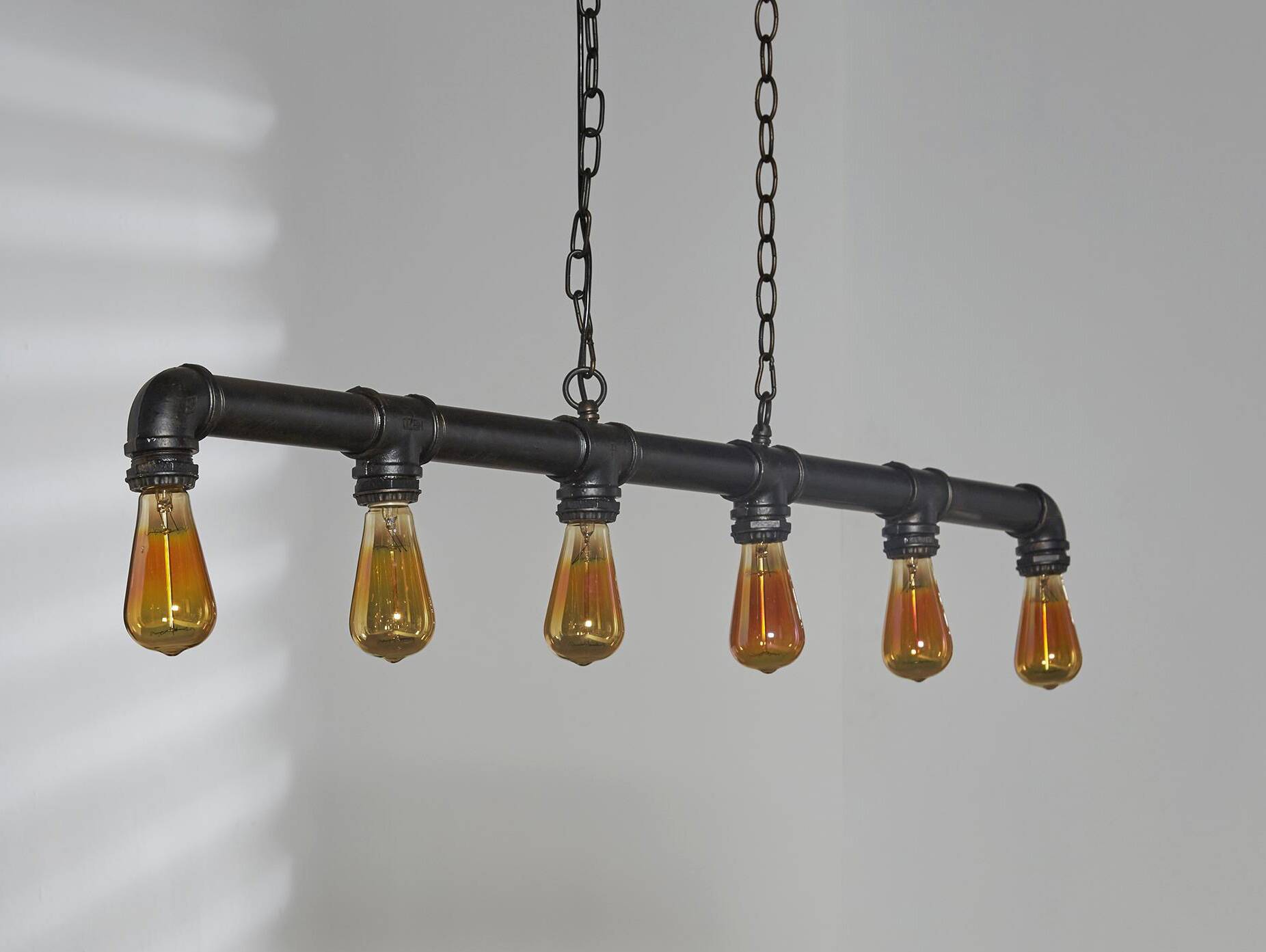 TAFEL Pendelleuchte Industrial tube schwarz 5 Lampen