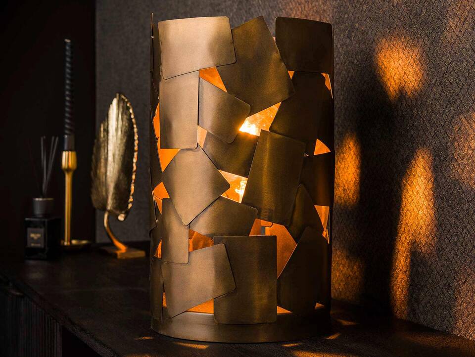 MALEA Tischlampe, 1-flammig, Material Metall, Bronzefarbig 