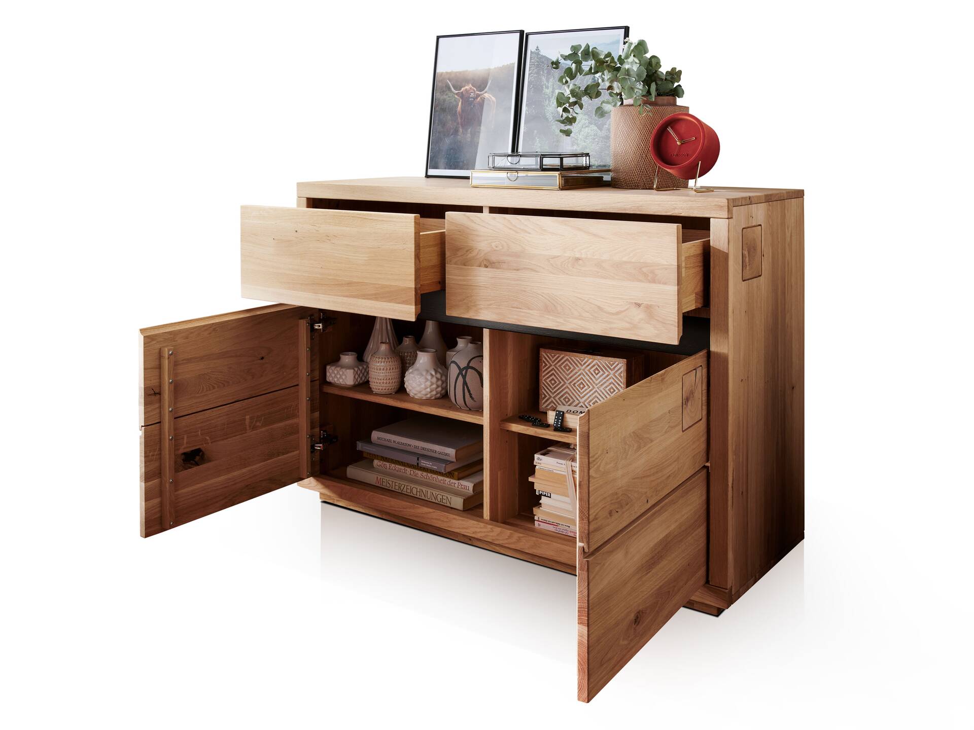 CALDERA Sideboard I, Material Massivholz, Wildeiche geölt 