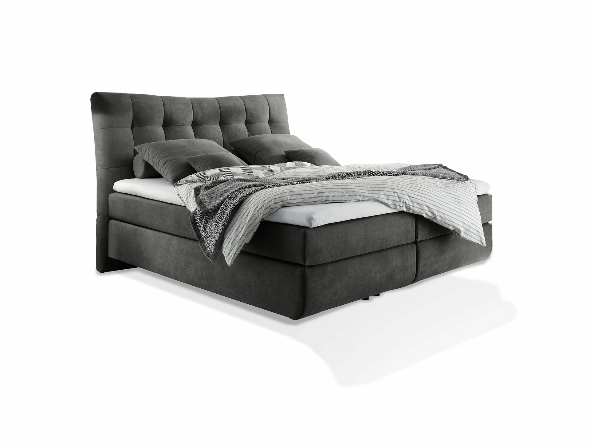 MAGRENO Boxspringbett 180x200 cm, Stoffbezug 