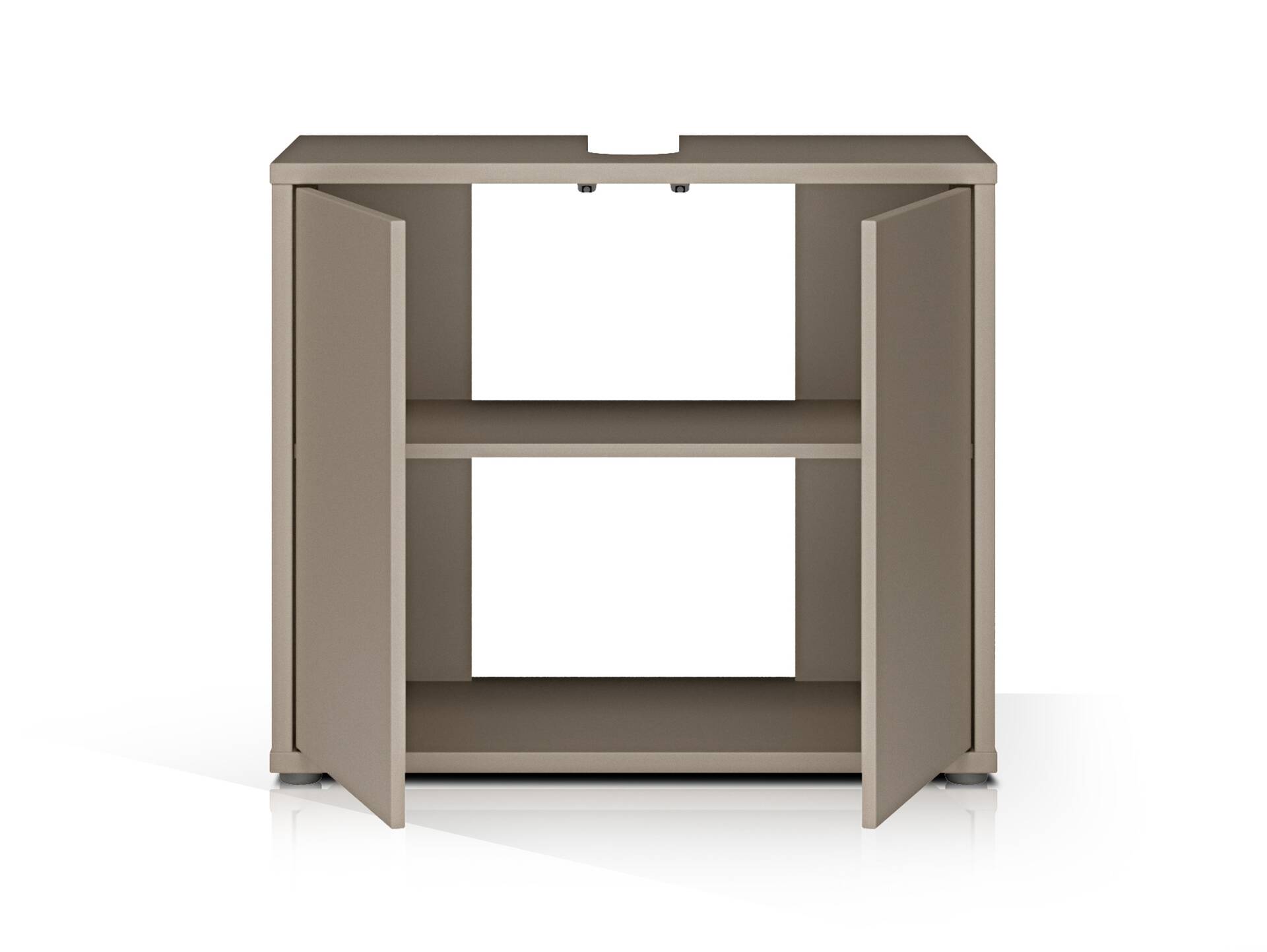 ADIAGO SPA Waschbeckenunterschrank, Material Dekorspanplatte, taupe 