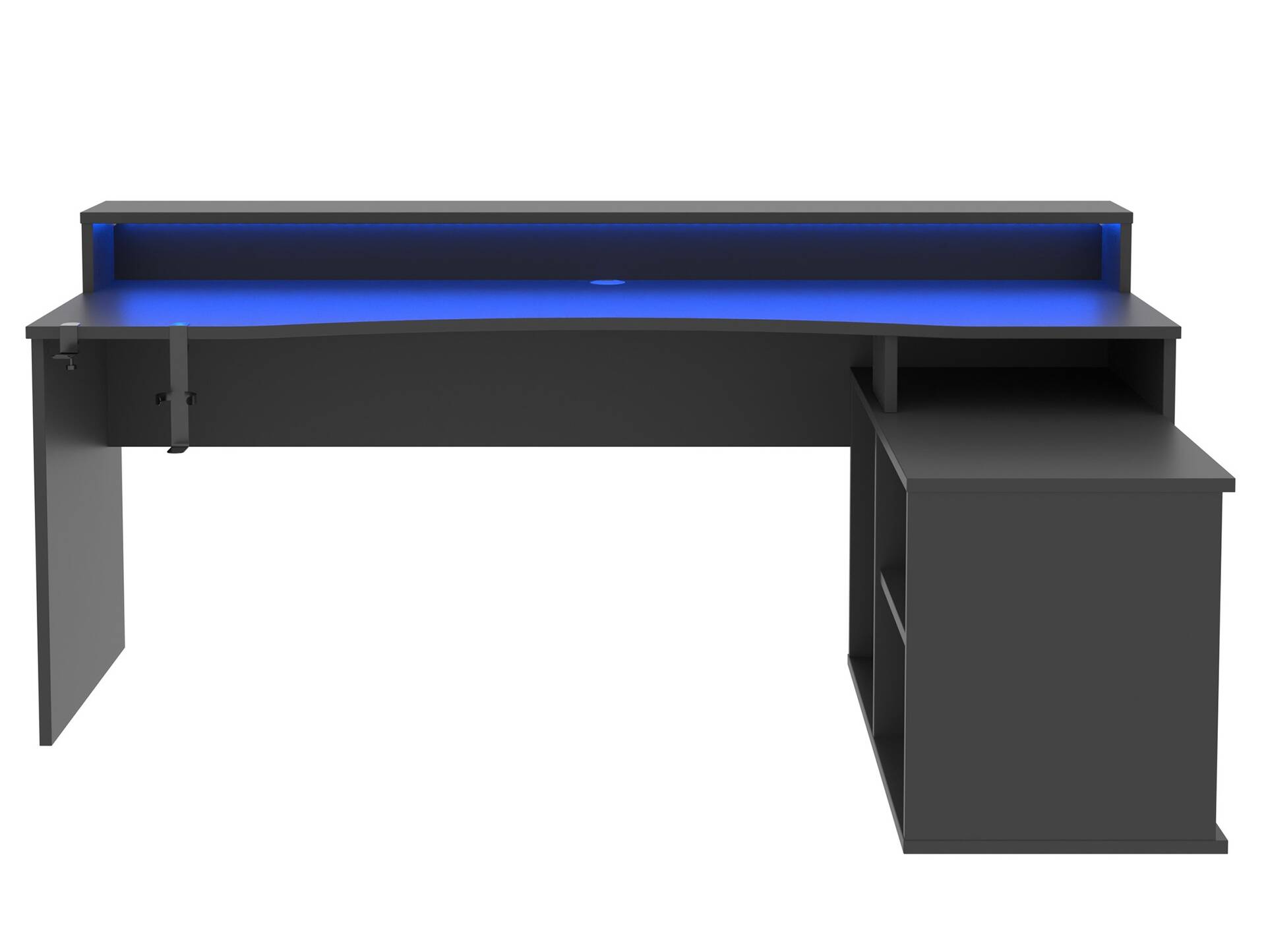 TEZO BIG Gaming Schreibtisch, Material Dekorspanplatte, schwarz matt 
