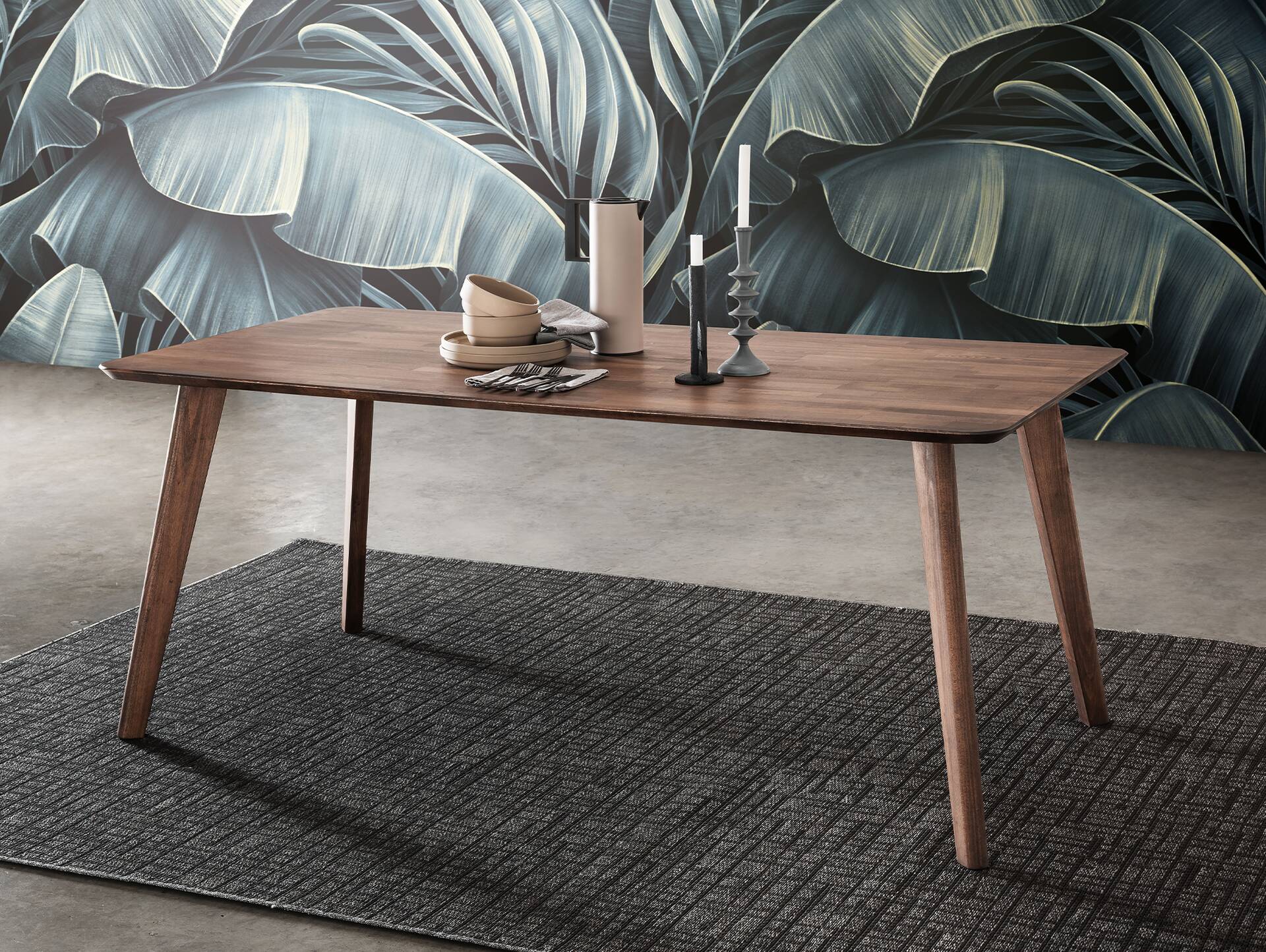 JAKARTA Esstisch, 180x90 cm, Material Massivholz, Kernbuche/Tabak geölt 