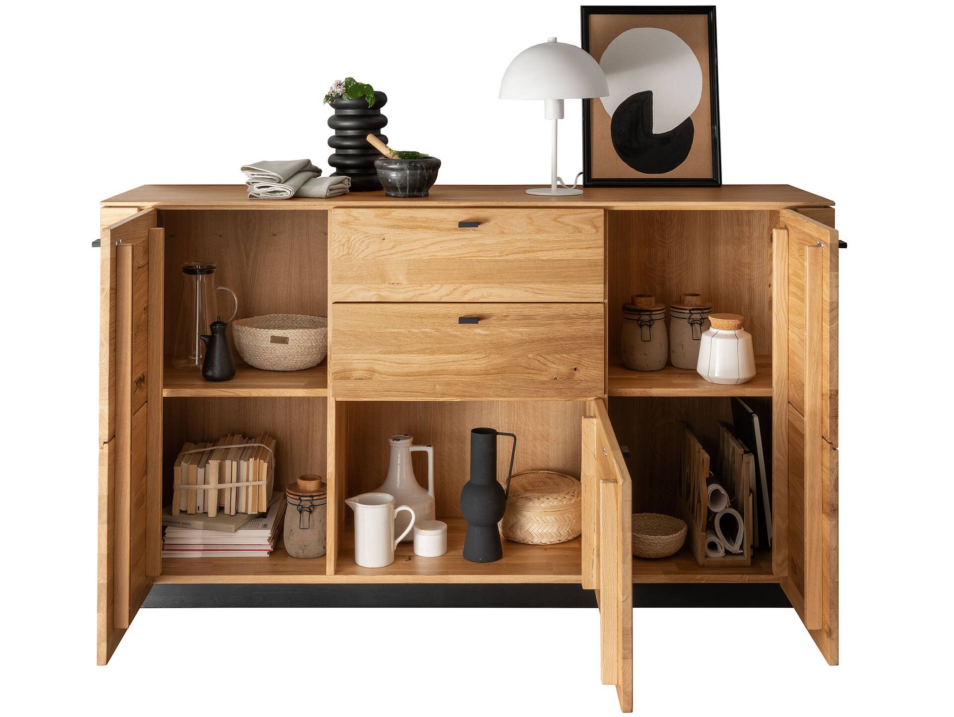 NATANO Sideboard II, Material Massivholz, Wildeiche geölt 