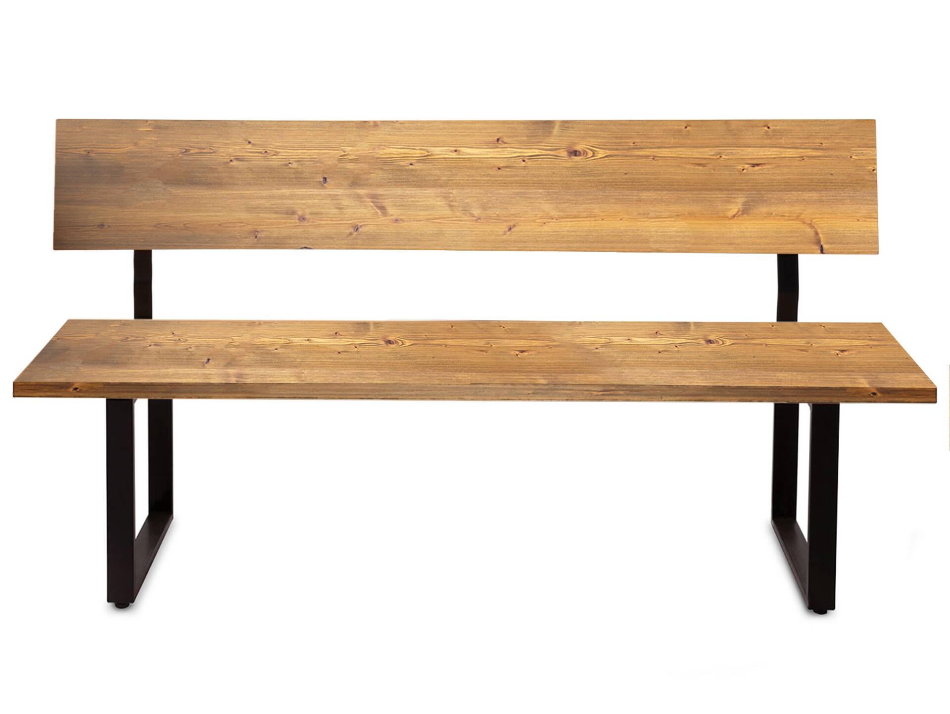 CURBY Sitzbank, rustikale Altholzoptik, Material Massivholz, Fichte gebürstet 180 cm | vintage | mit Rückenlehne | ohne Sitzkissen