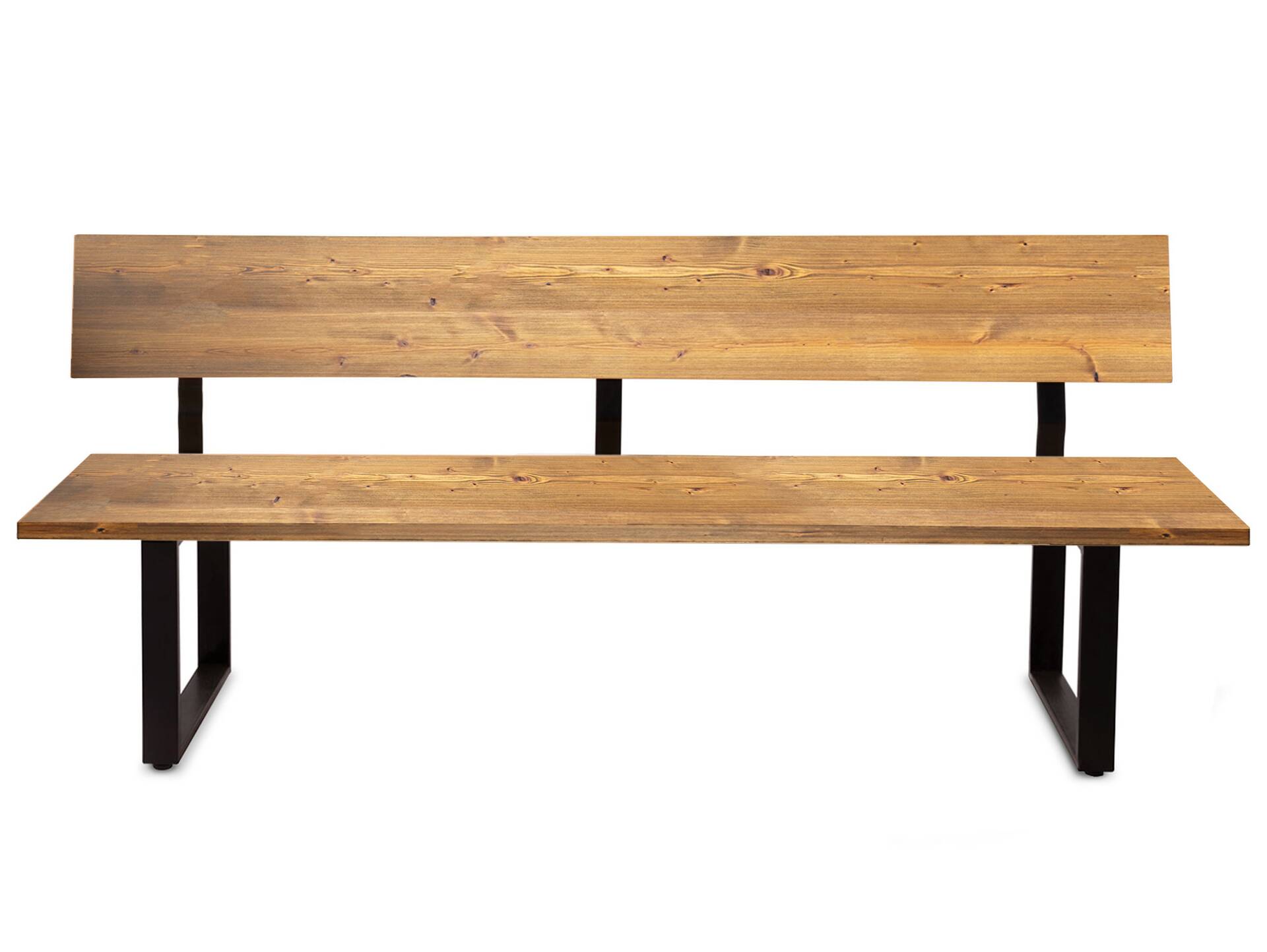 CURBY Sitzbank, rustikale Altholzoptik, Material Massivholz, Fichte gebürstet 220 cm | vintage | mit Rückenlehne | ohne Sitzkissen