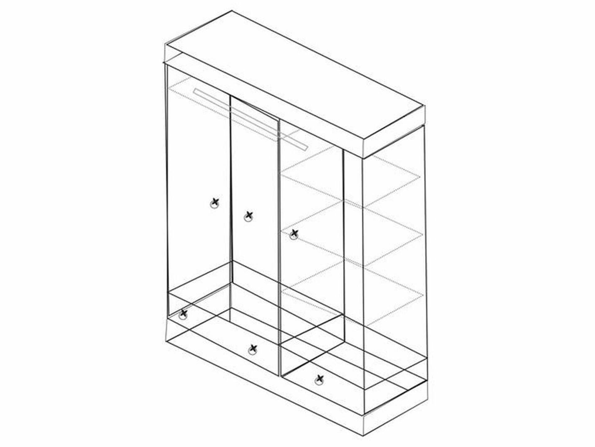 COLMAN Kleiderschrank, Material Massivholz, Kiefer honig gewachst 