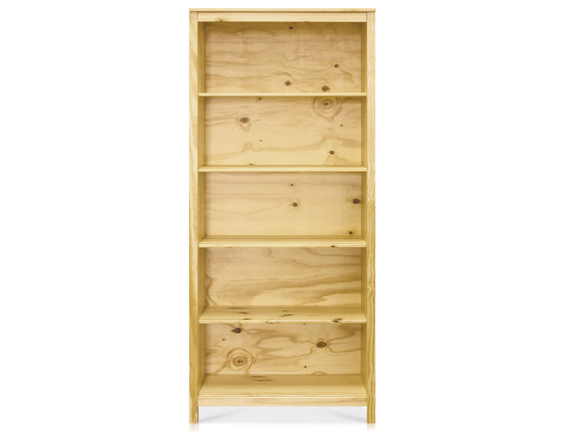 TOBINO Bücherregal 5 Fächer, Material Massivholz, Kiefer Kiefer weiss