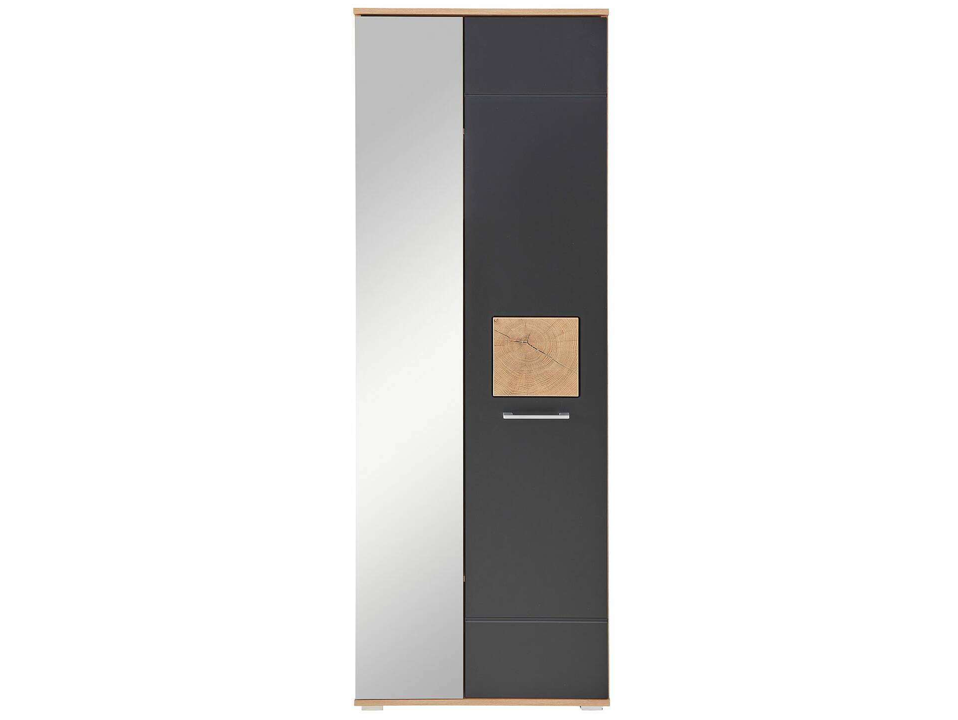 FARNERO Garderobenschrank, Material Spanplatte, Artisan eichefarbig/schwarz 
