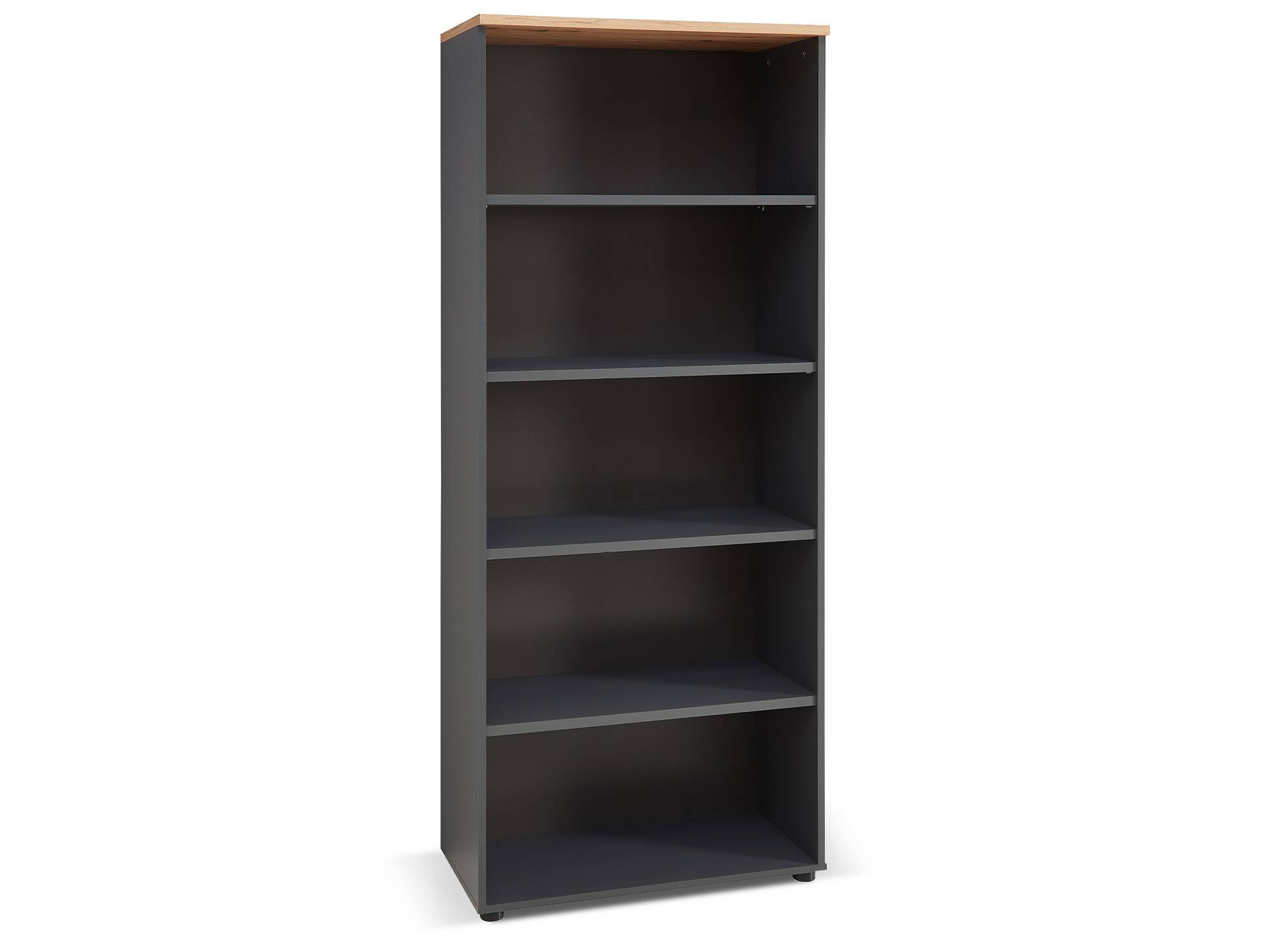 MAILAND Büroregal I, Material Dekorspanplatte Artisan Eichefarbig / Graphit
