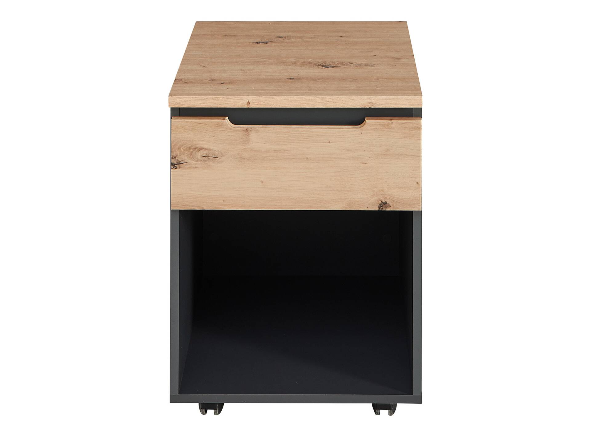 MAILAND Rollcontainer I, Material Dekorspanplatte Artisan Eichefarbig / Graphit