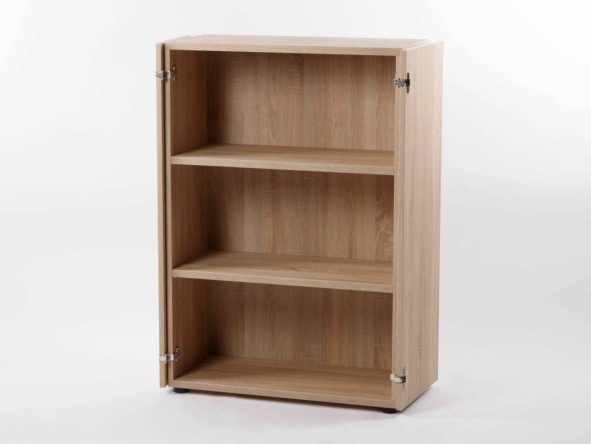 OFFICE ONE Büroschrank, 2-türig, Material Dekorspanplatte ahornfarbig | 120 cm