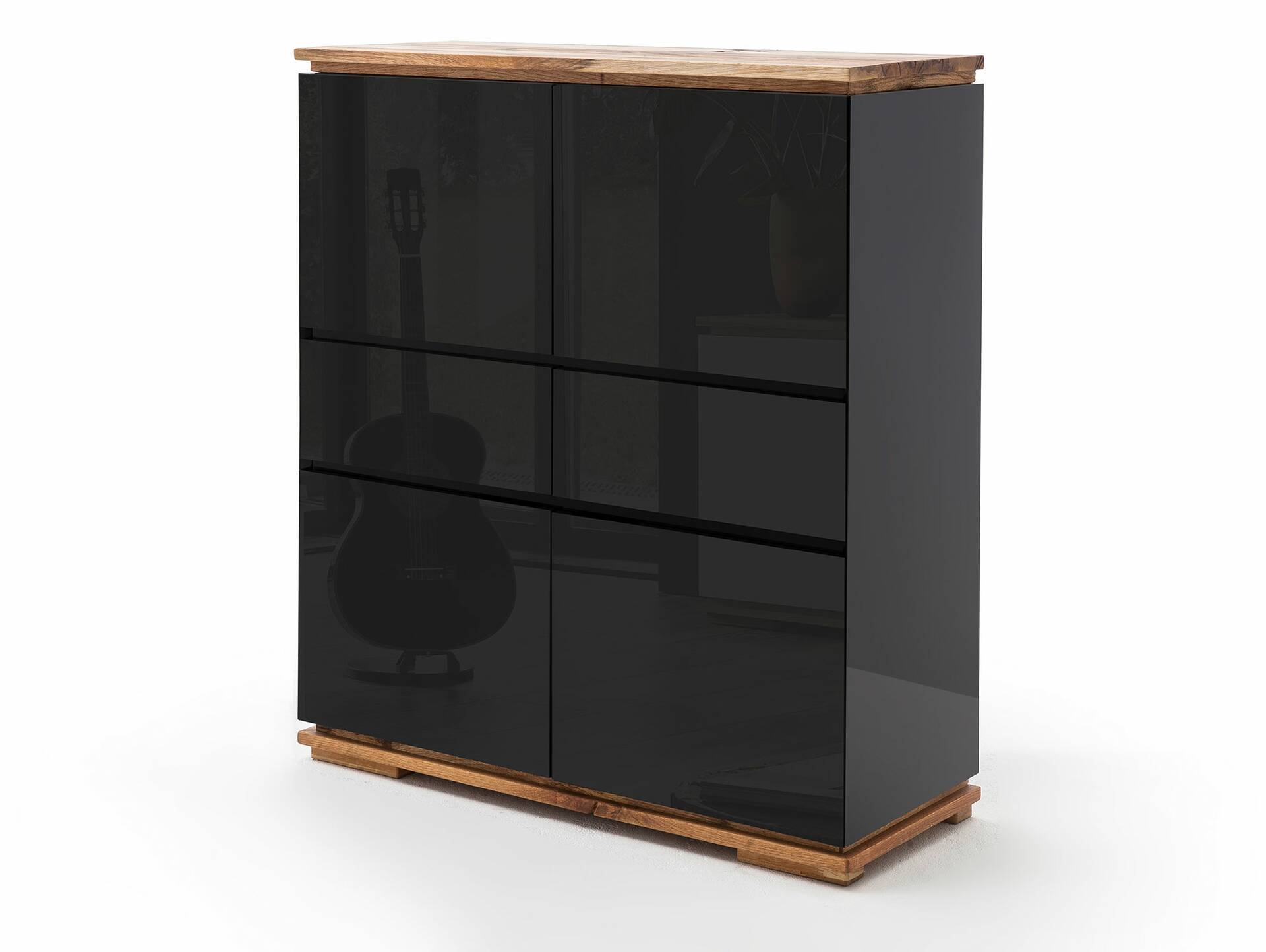 CITTO Highboard, Material Massivholz, Asteiche geölt 