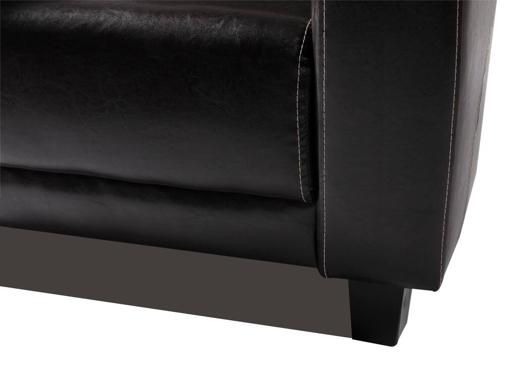 ANTO Sofa 2-Sitzer Antikbraun, Füsse nussbaumfarben 