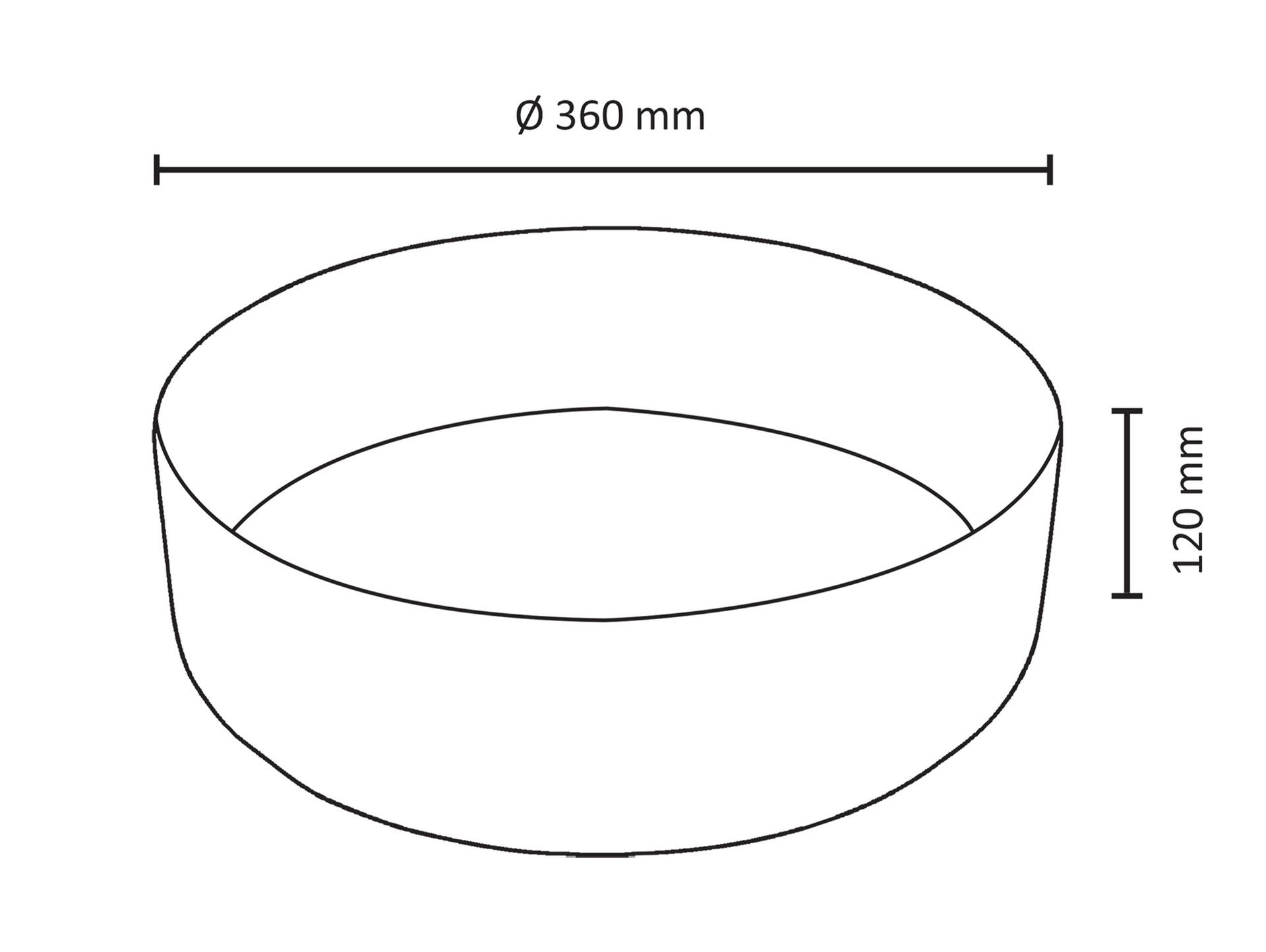 CALETTO Aufsatzwaschbecken, Material Keramik, rund Weiß