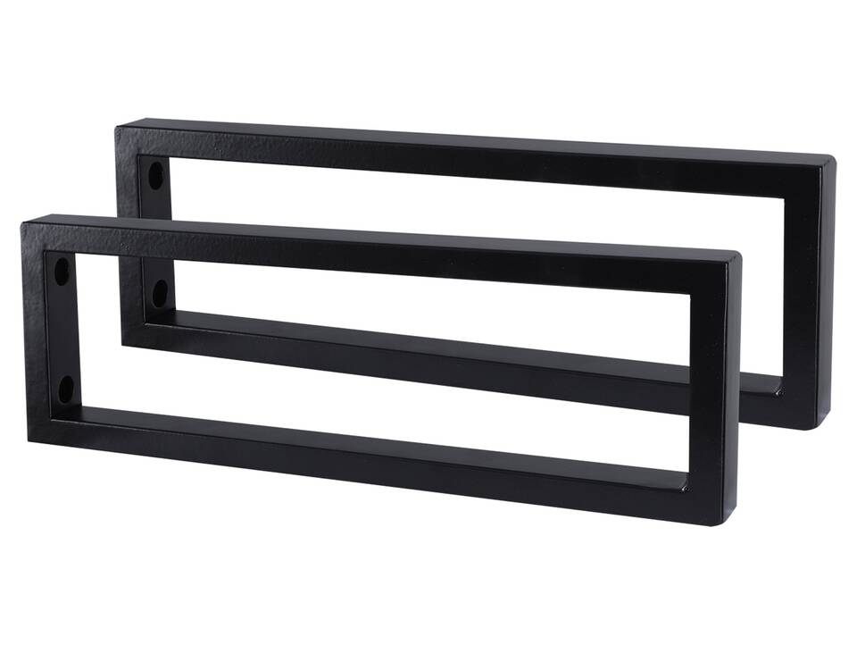 Waschtischhalterung rechteckig, Material Metall Schwarz matt
