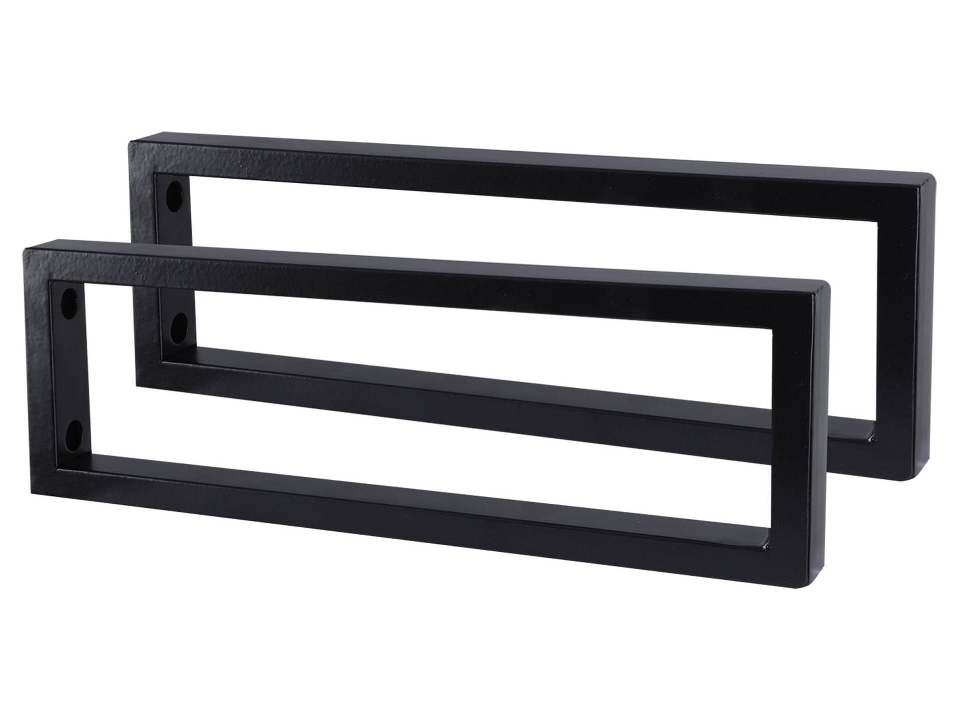 Waschtischhalterung rechteckig, Material Metall Schwarz matt