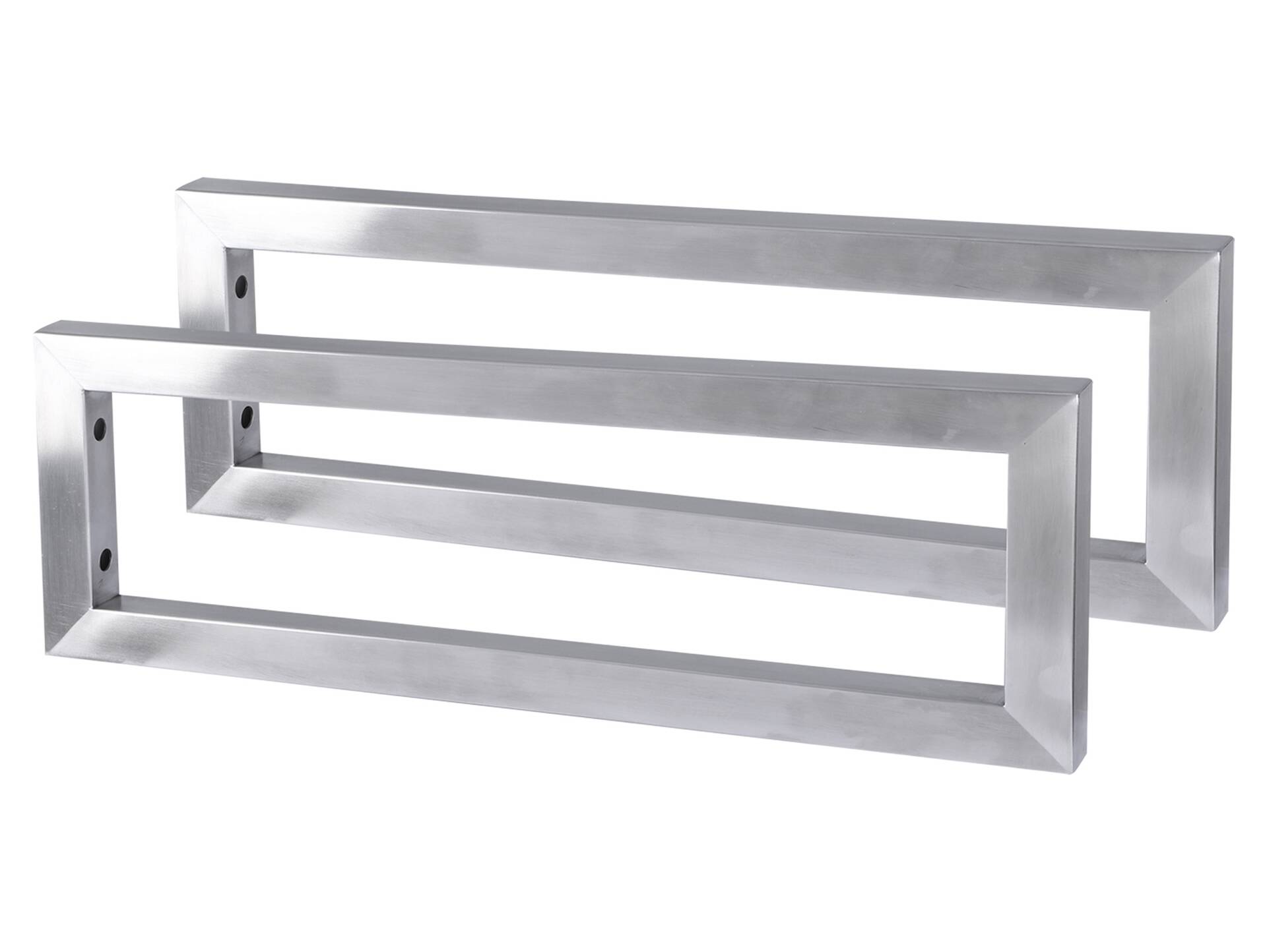 Waschtischhalterung rechteckig, Material Metall Edelstahl matt