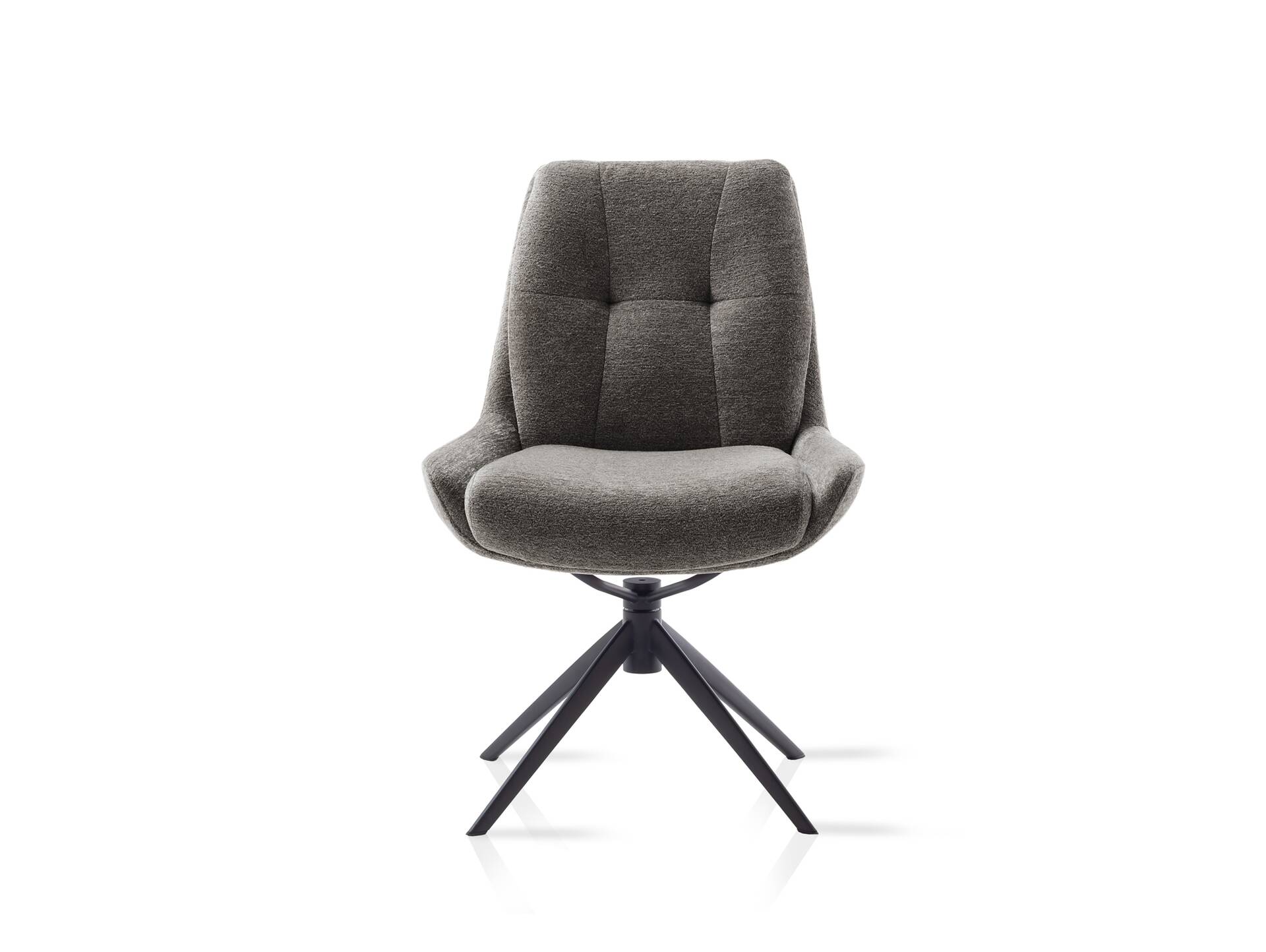 ALESSIO Schalenstuhl II, Material Stoff / Gestell: Metall oder Massivholz Metall schwarz