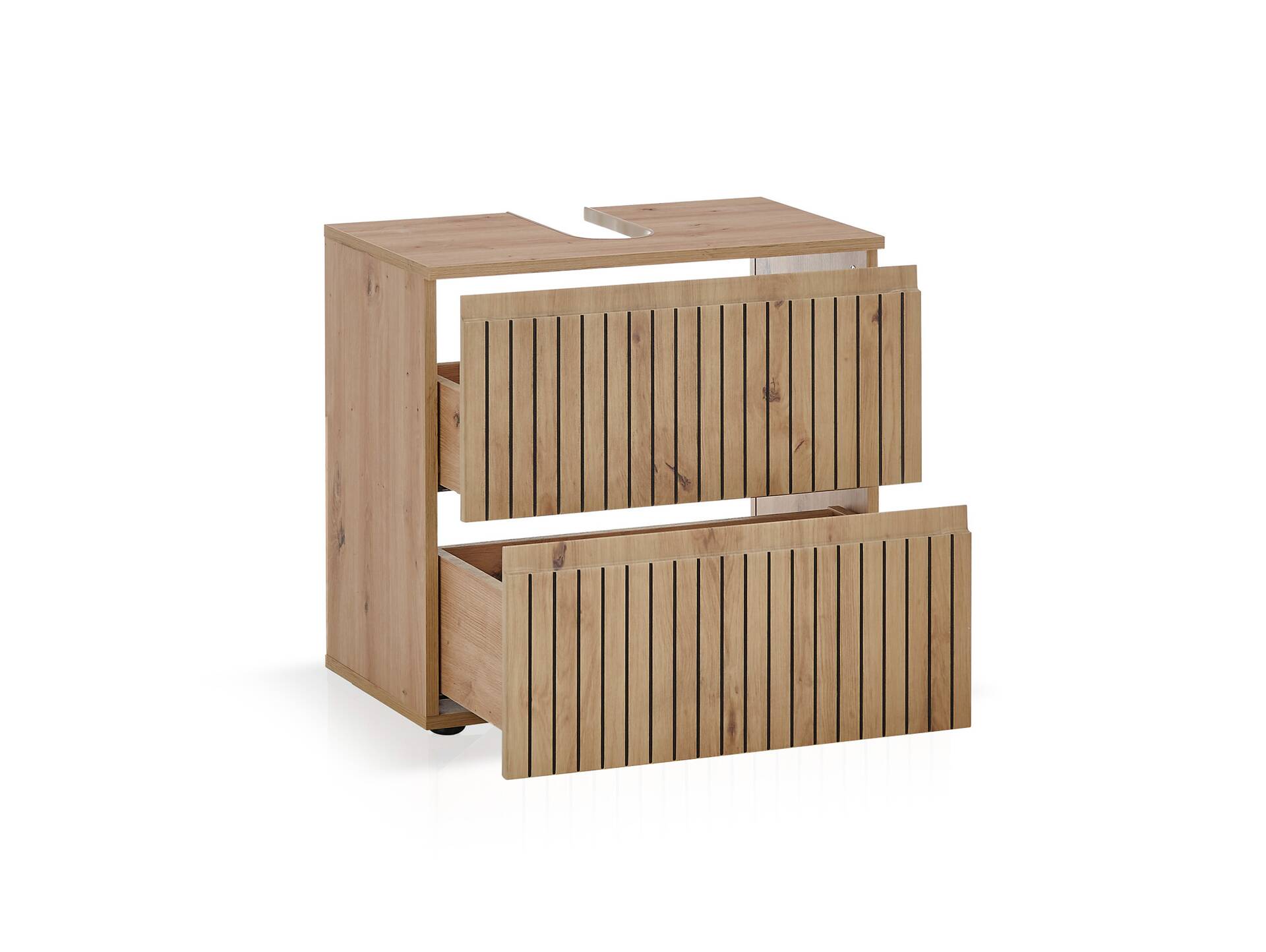 ASKINO Waschbeckenunterschrank II, Material Dekorspanplatte, Artisan Eiche Nachbildung 