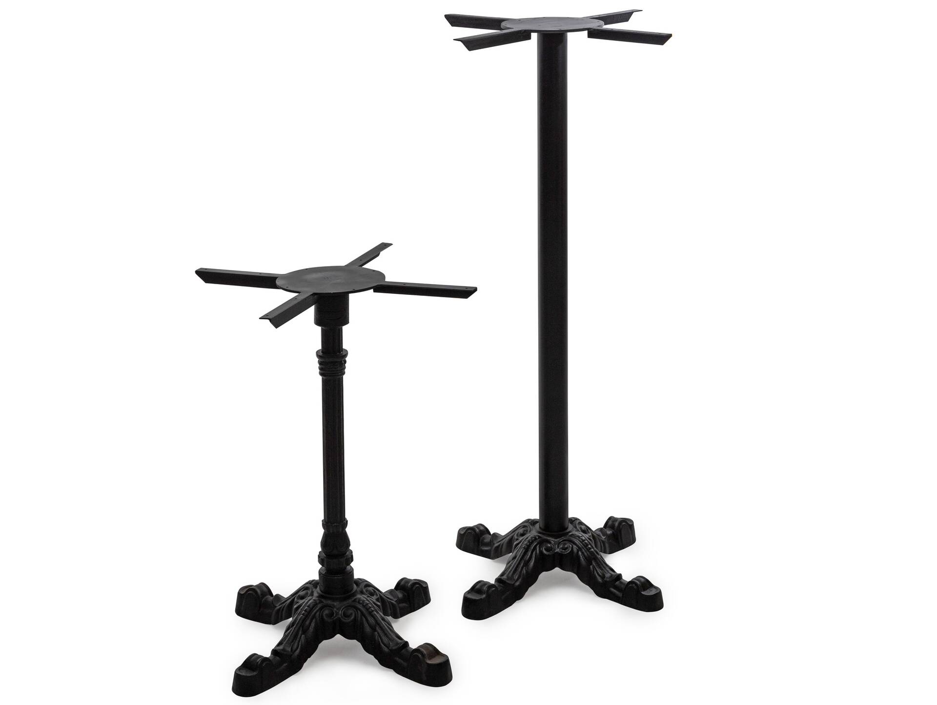 Tischgestell für Bartisch, Material Metall, schwarz lackiert, Höhe: 118 cm 