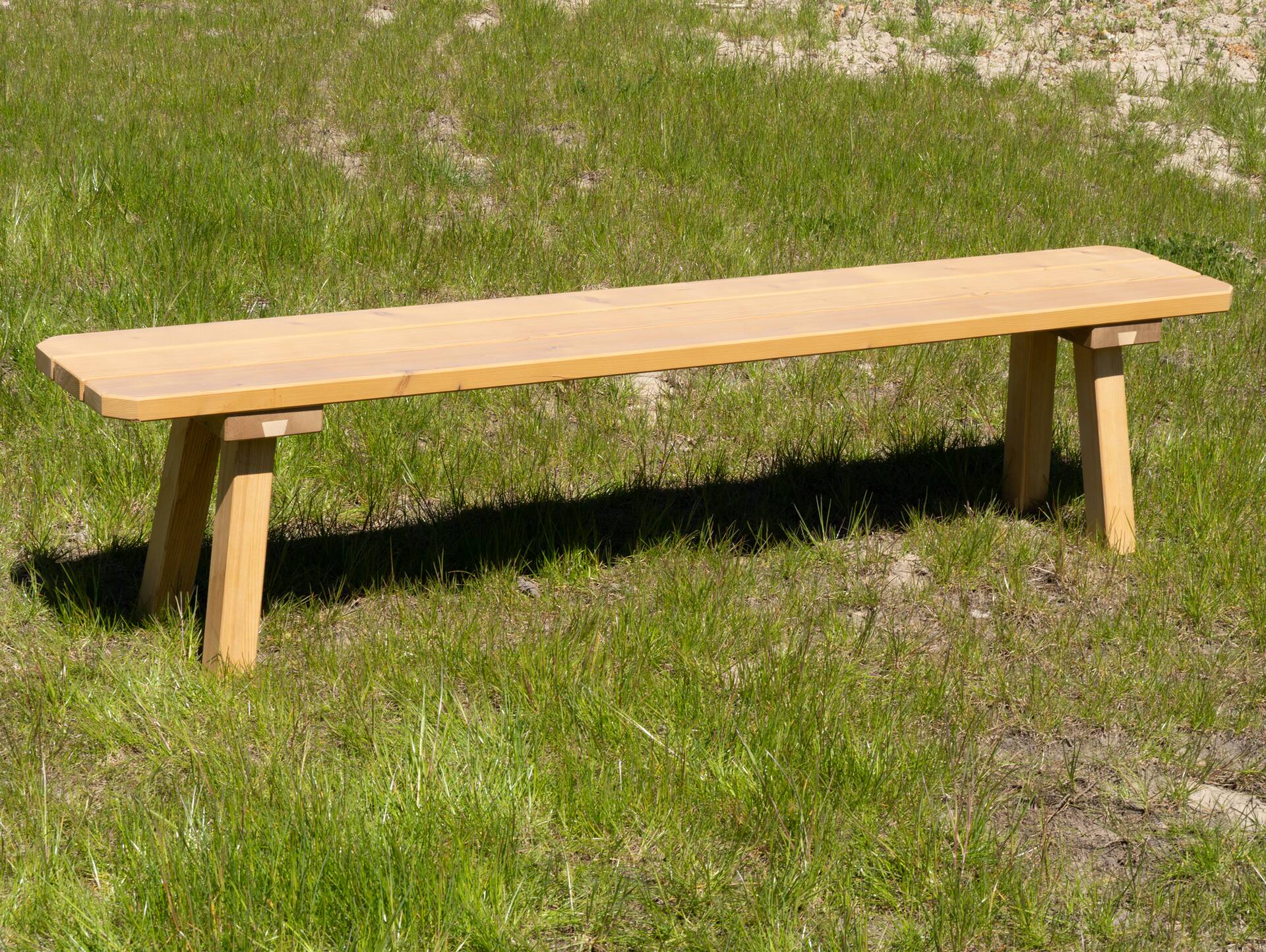 Eibsee Gartenbank, Material Massivholz, Thermo-Fichte lasiert 180 cm | ohne Rückenlehne