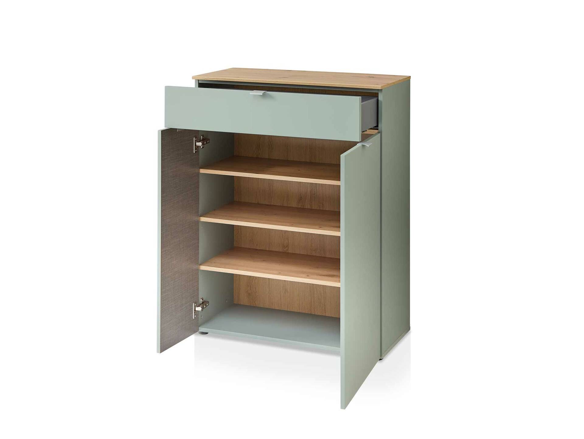 BAJA Schuhschrank klein, Material MDF, schilf/Artisan Eiche Nachbildung 