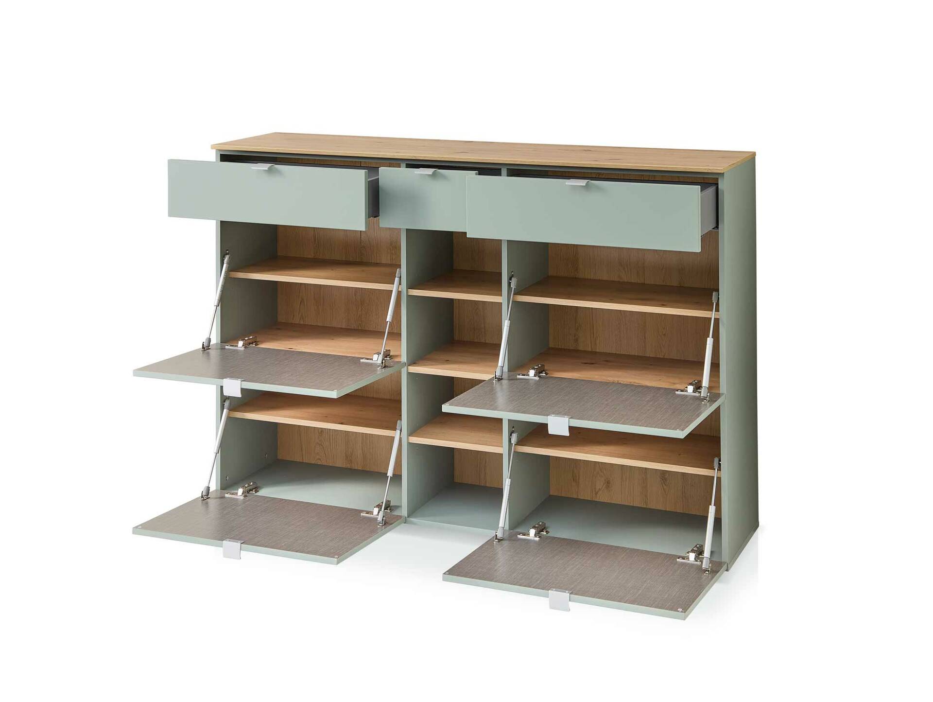 BAJA Schuhschrank/Sideboard, Material MDF, schilf/Artisan Eiche Nachbildung 