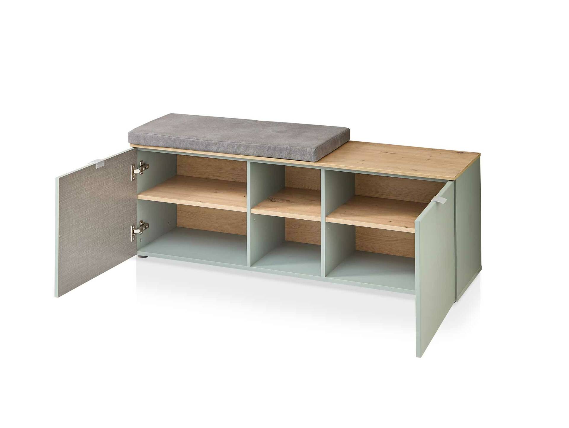 BAJA Garderobenbank groß, Material MDF, schilf/Artisan Eiche Nachbildung 