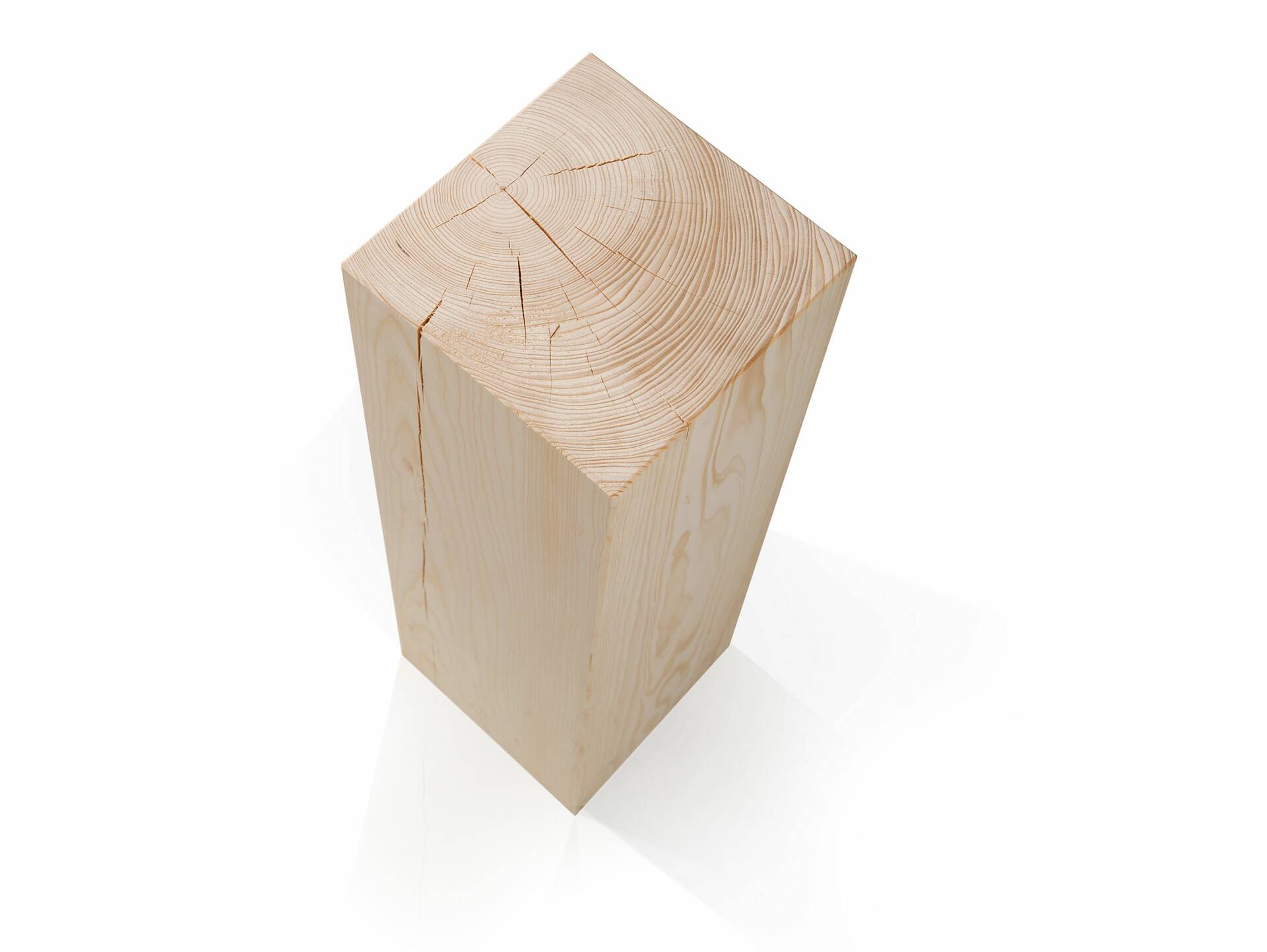 Blumensäule / Dekosäule, Material Massivholz, Fichte massiv natur | 25x25 cm | 60 cm