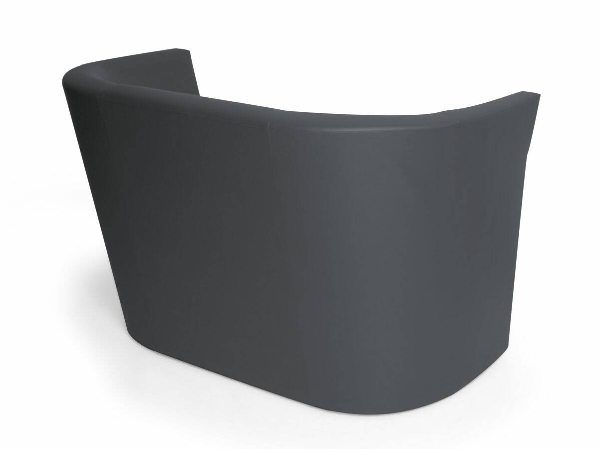CHARLY DUO Cocktailsessel / Sessel, Material Kunstleder grau