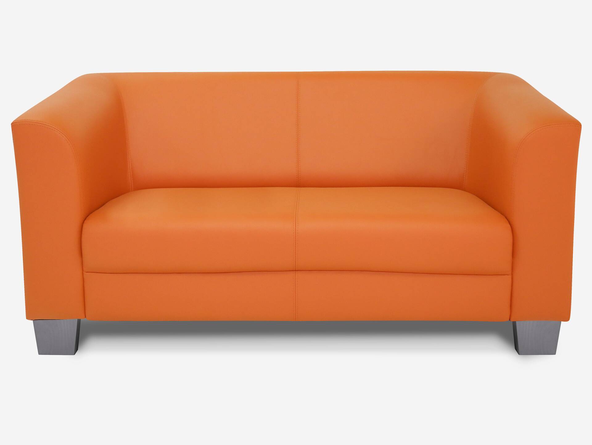 CHICAGO 2-Sitzer Sofa, Material Kunstleder orange