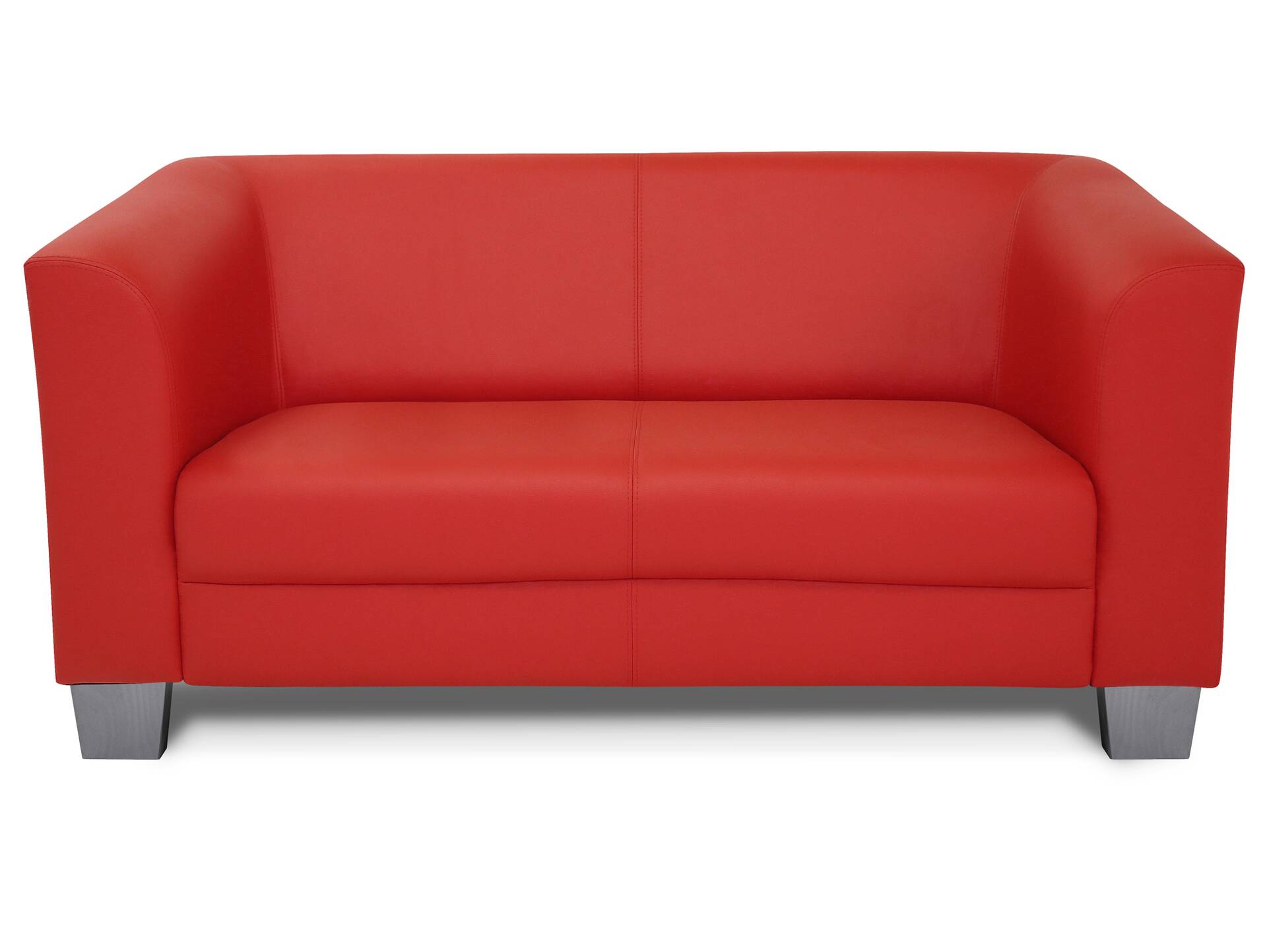 CHICAGO 2-Sitzer Sofa, Material Kunstleder rot