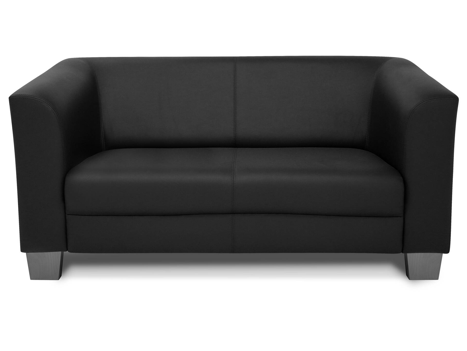 CHICAGO 2-Sitzer Sofa, Material Kunstleder schwarz