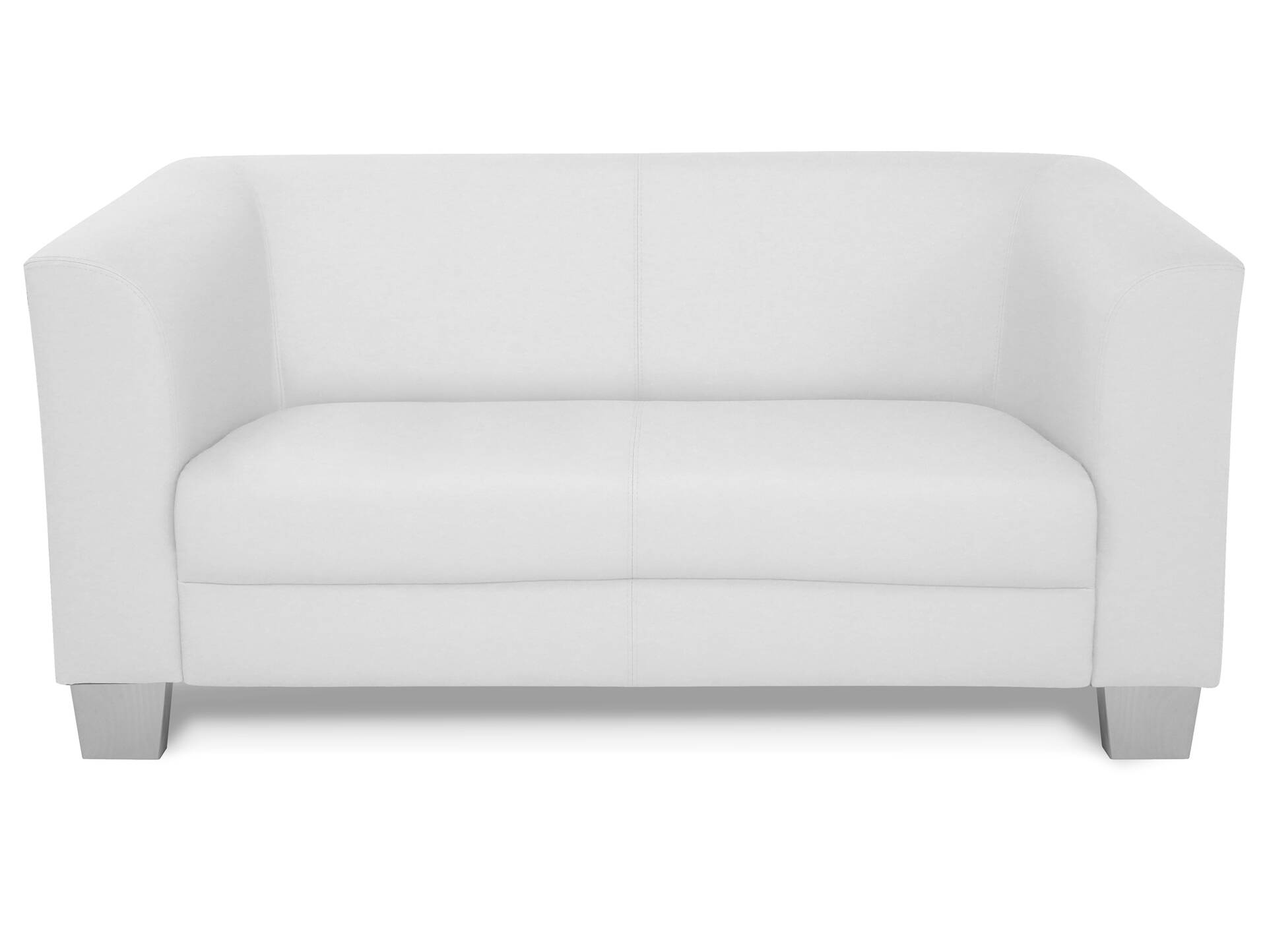 CHICAGO 2-Sitzer Sofa, Material Kunstleder weiss