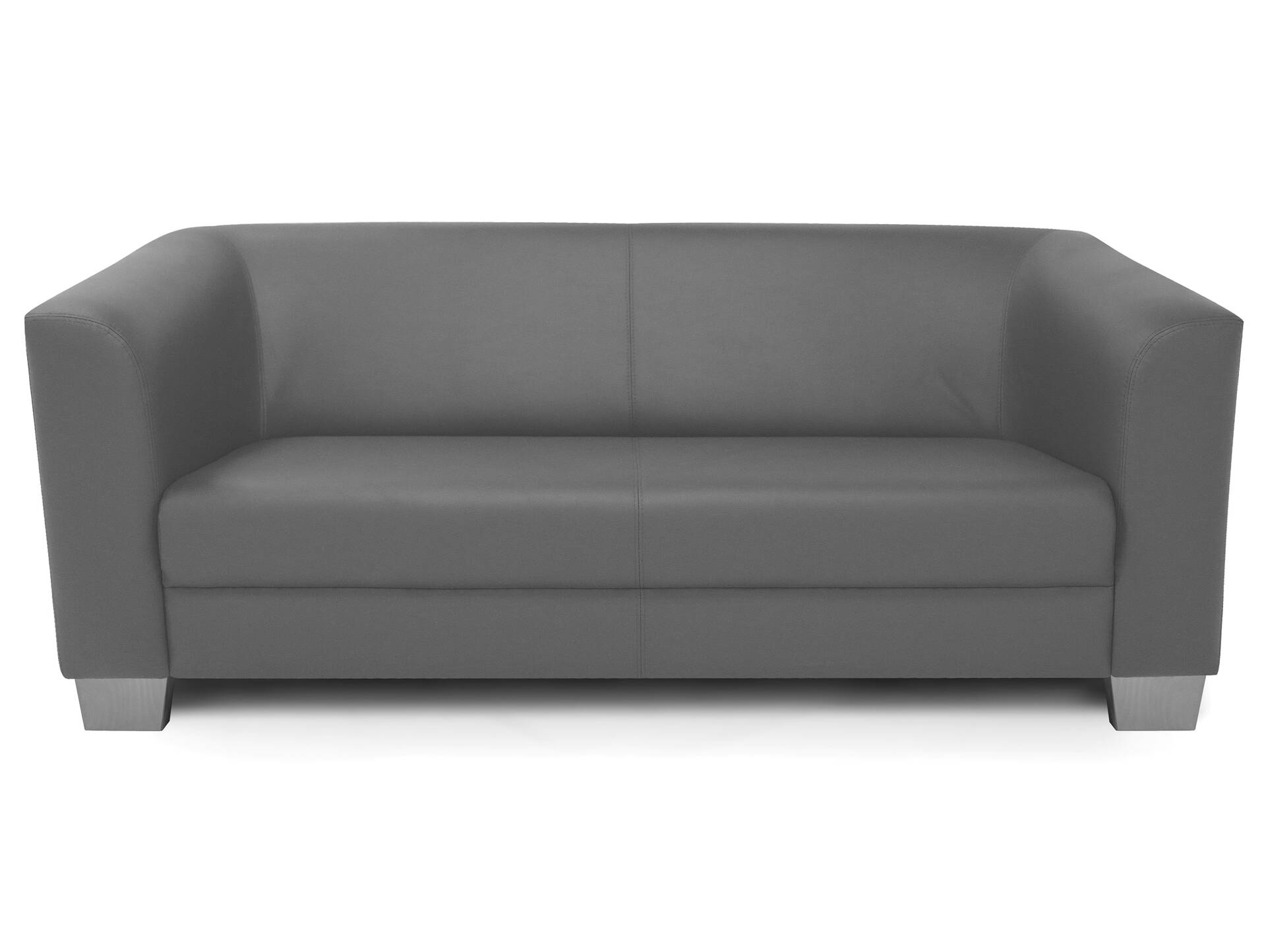 CHICAGO 3-Sitzer Sofa, Material Kunstleder grau