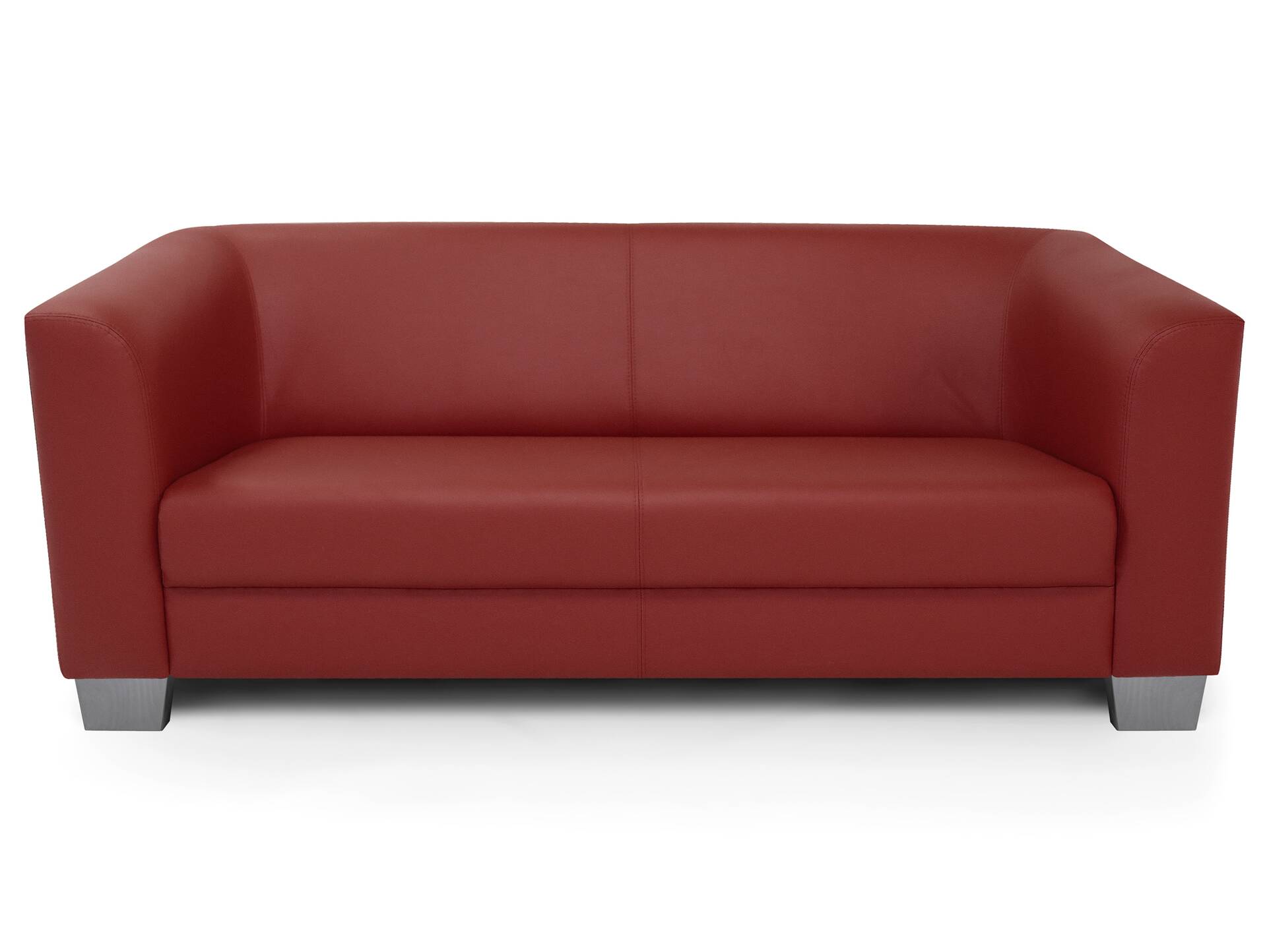 CHICAGO 3-Sitzer Sofa, Material Kunstleder weinrot