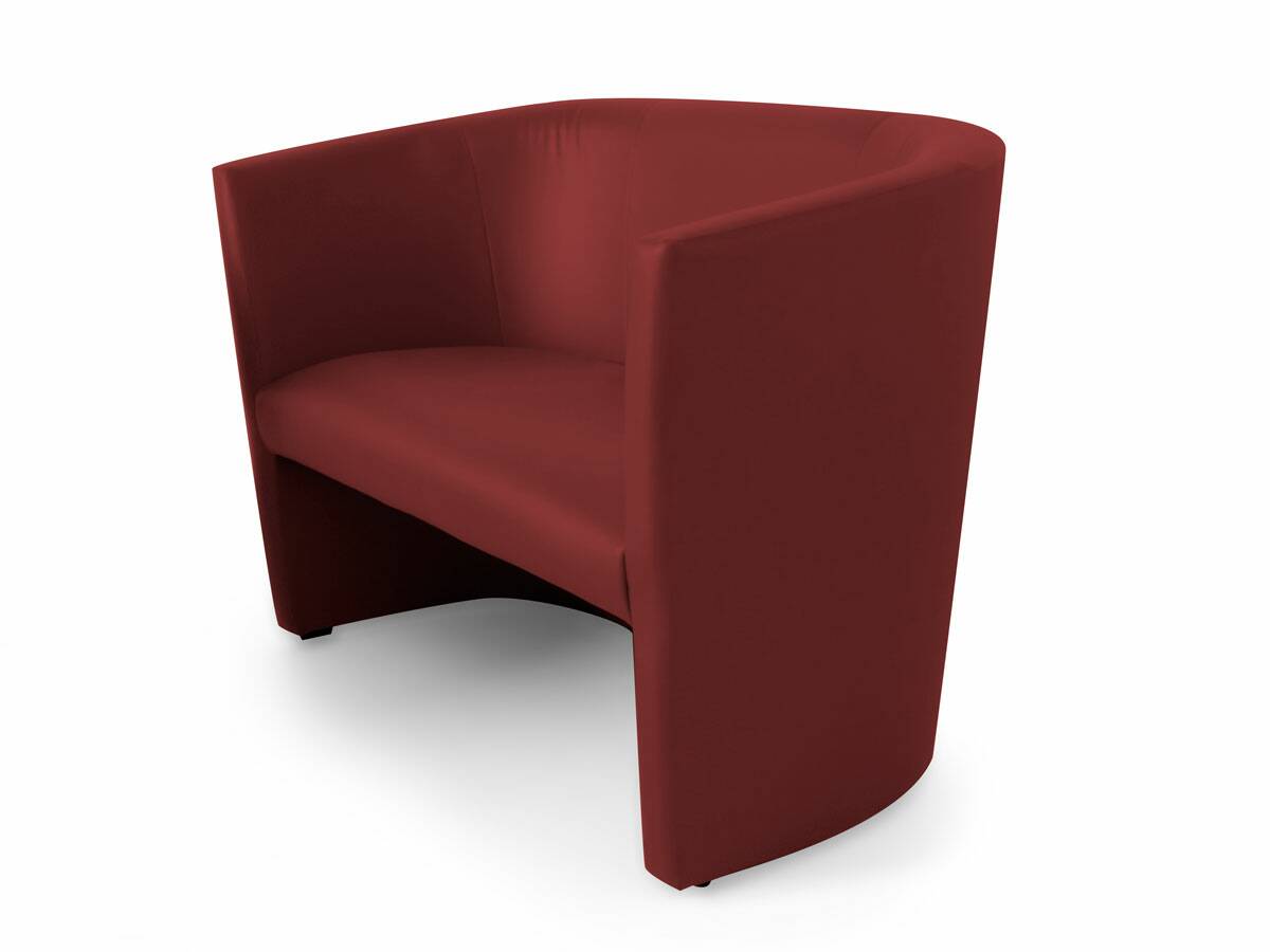 CHARLY DUO Cocktailsessel / Sessel, Material Kunstleder bordeaux rot