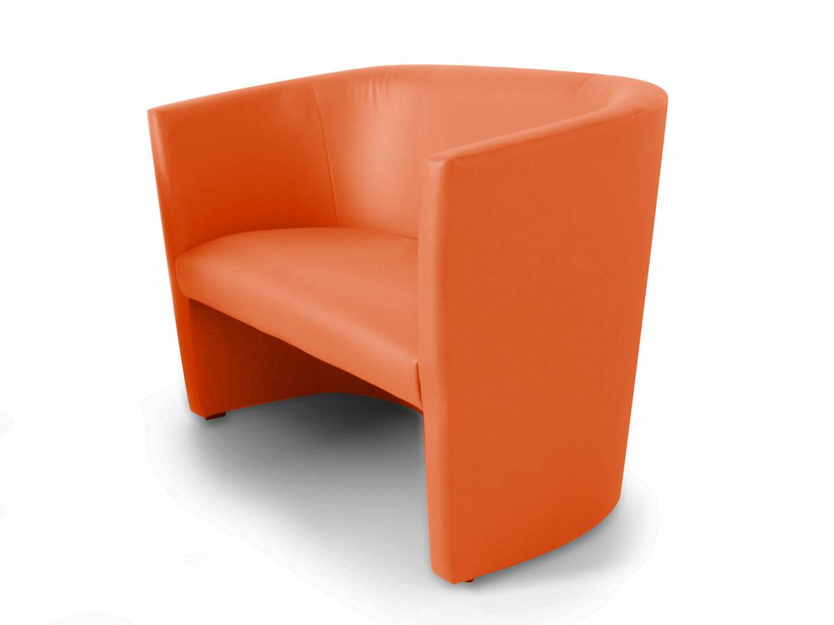CHARLY DUO Cocktailsessel / Sessel, Material Kunstleder orange