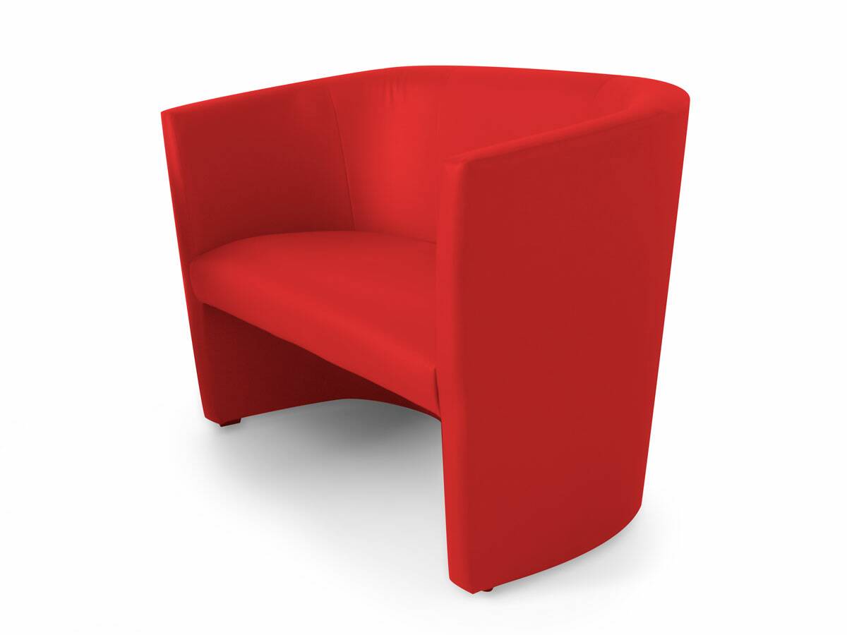 CHARLY DUO Cocktailsessel / Sessel, Material Kunstleder rot