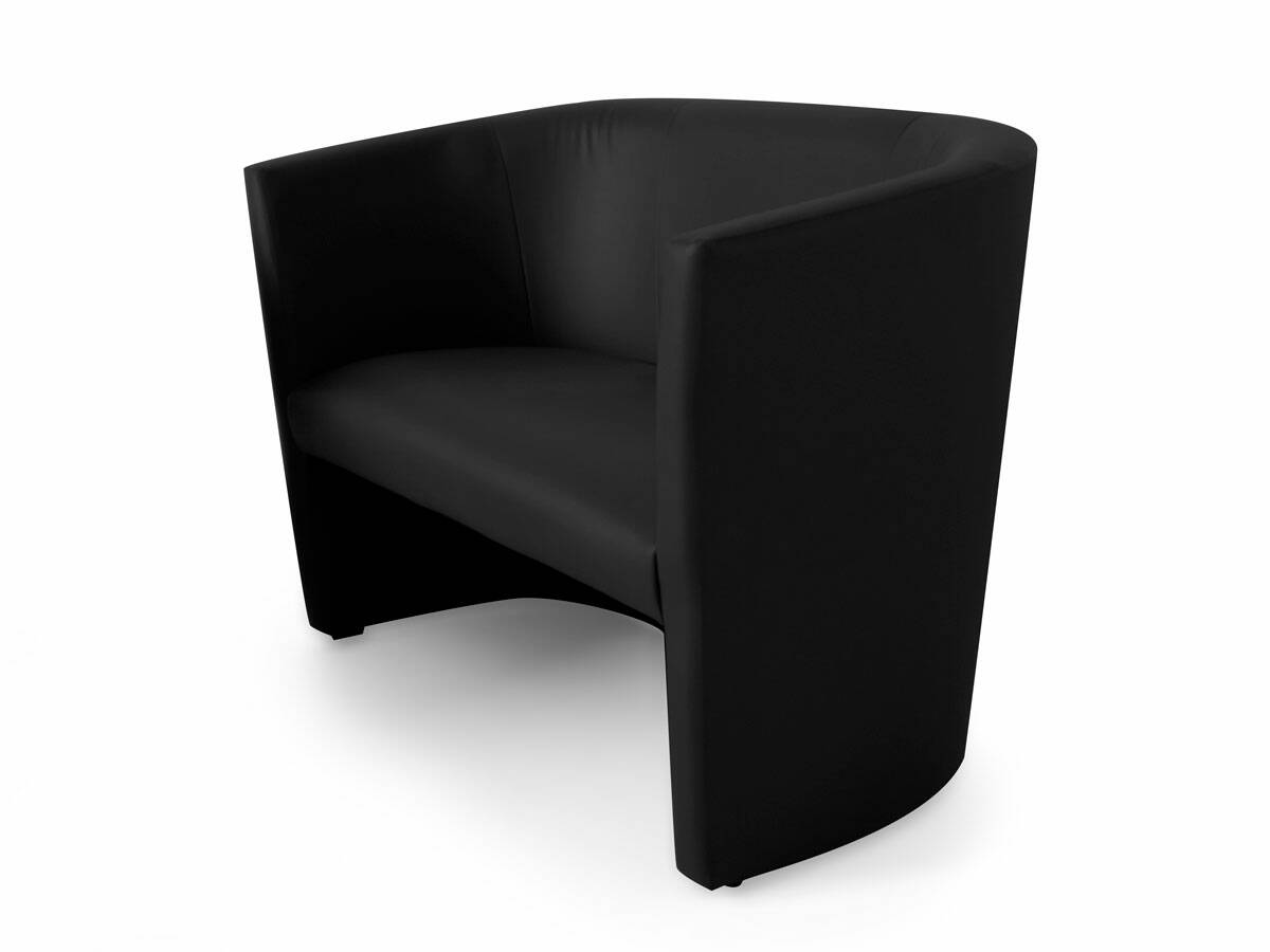 CHARLY DUO Cocktailsessel / Sessel, Material Kunstleder schwarz