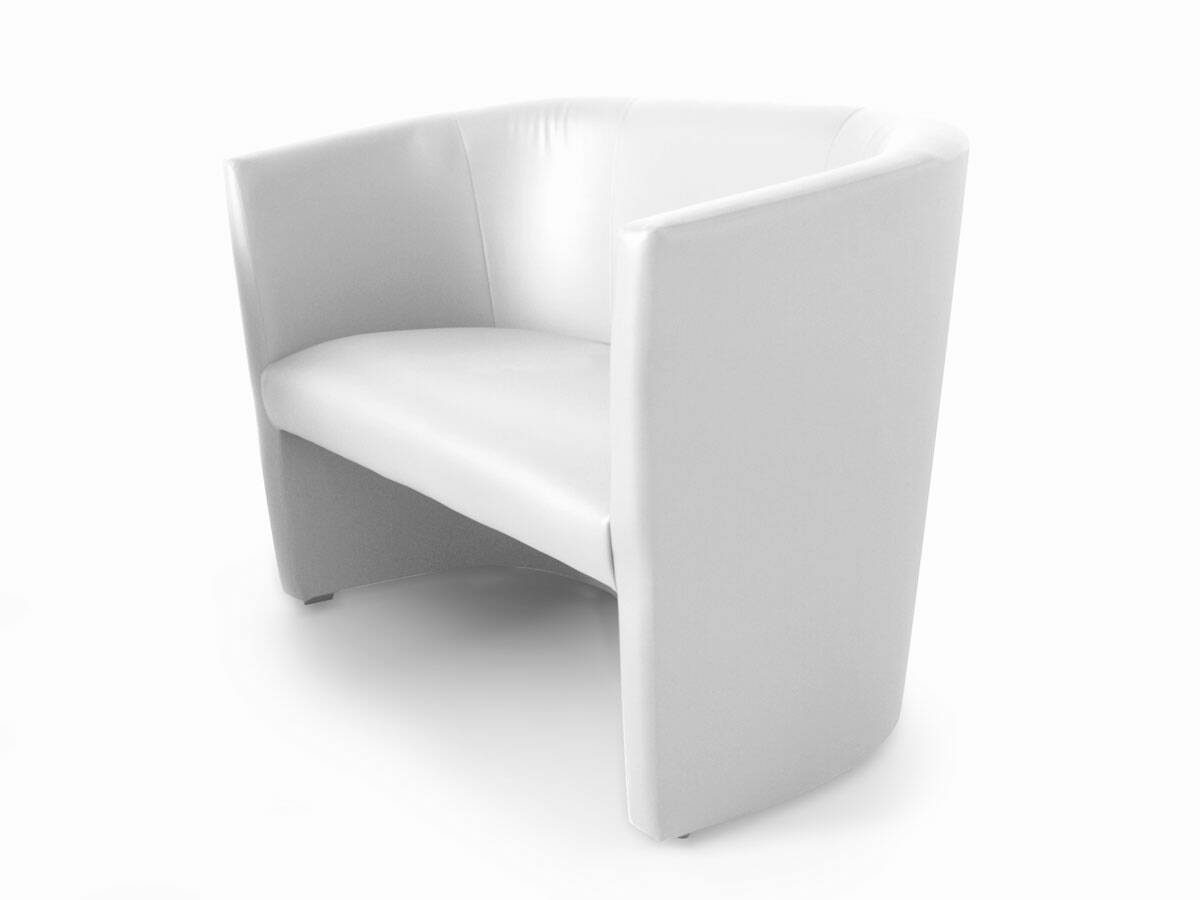 CHARLY DUO Cocktailsessel / Sessel, Material Kunstleder weiss