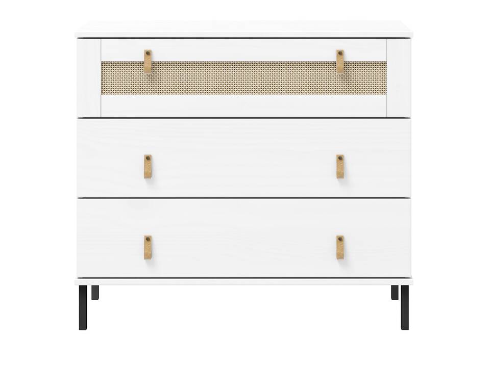 CINOY Sideboard I, Material Massivholz, Kiefer lackiert weiss