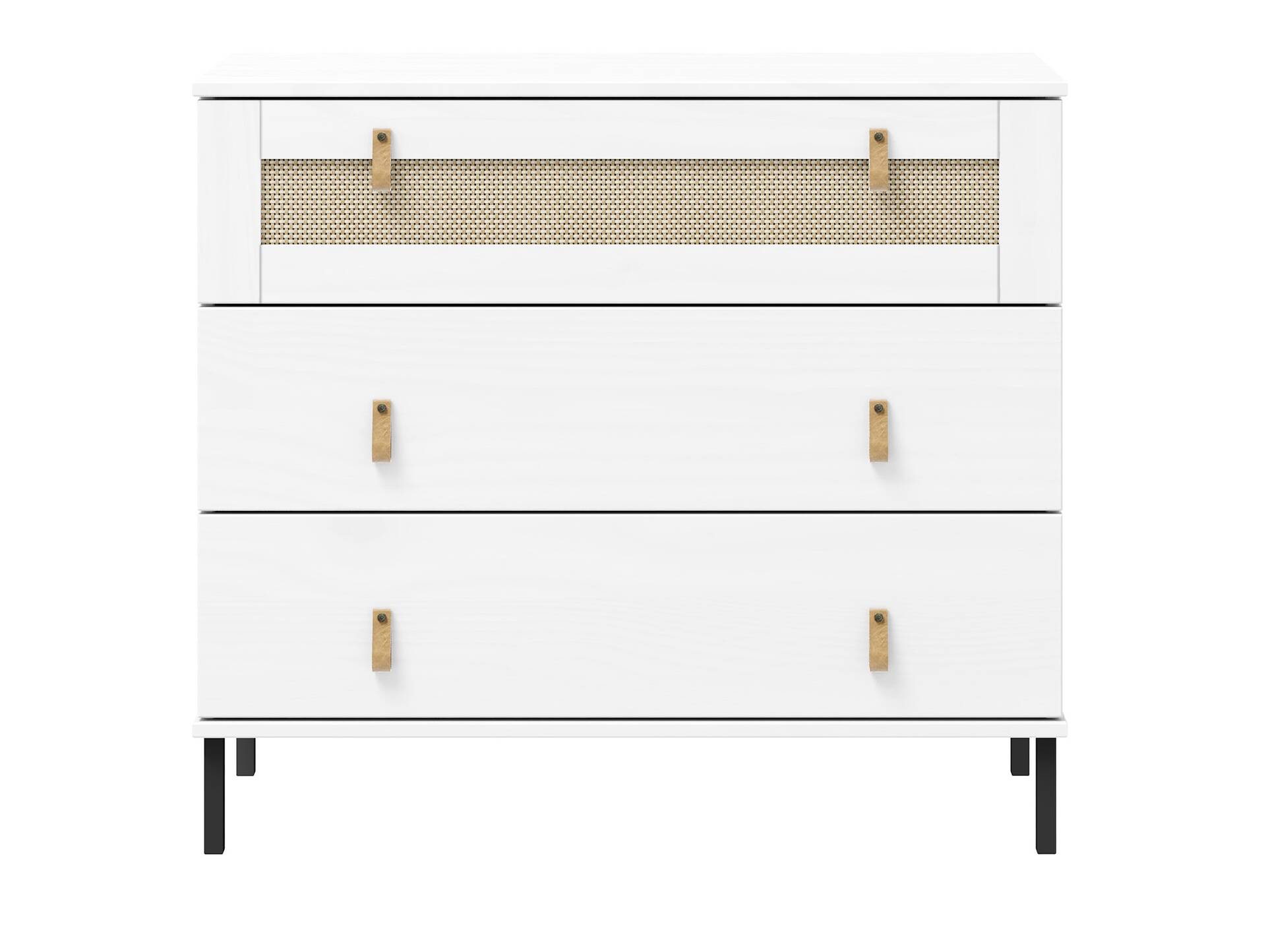 CINOY Sideboard I, Material Massivholz, Kiefer lackiert weiss