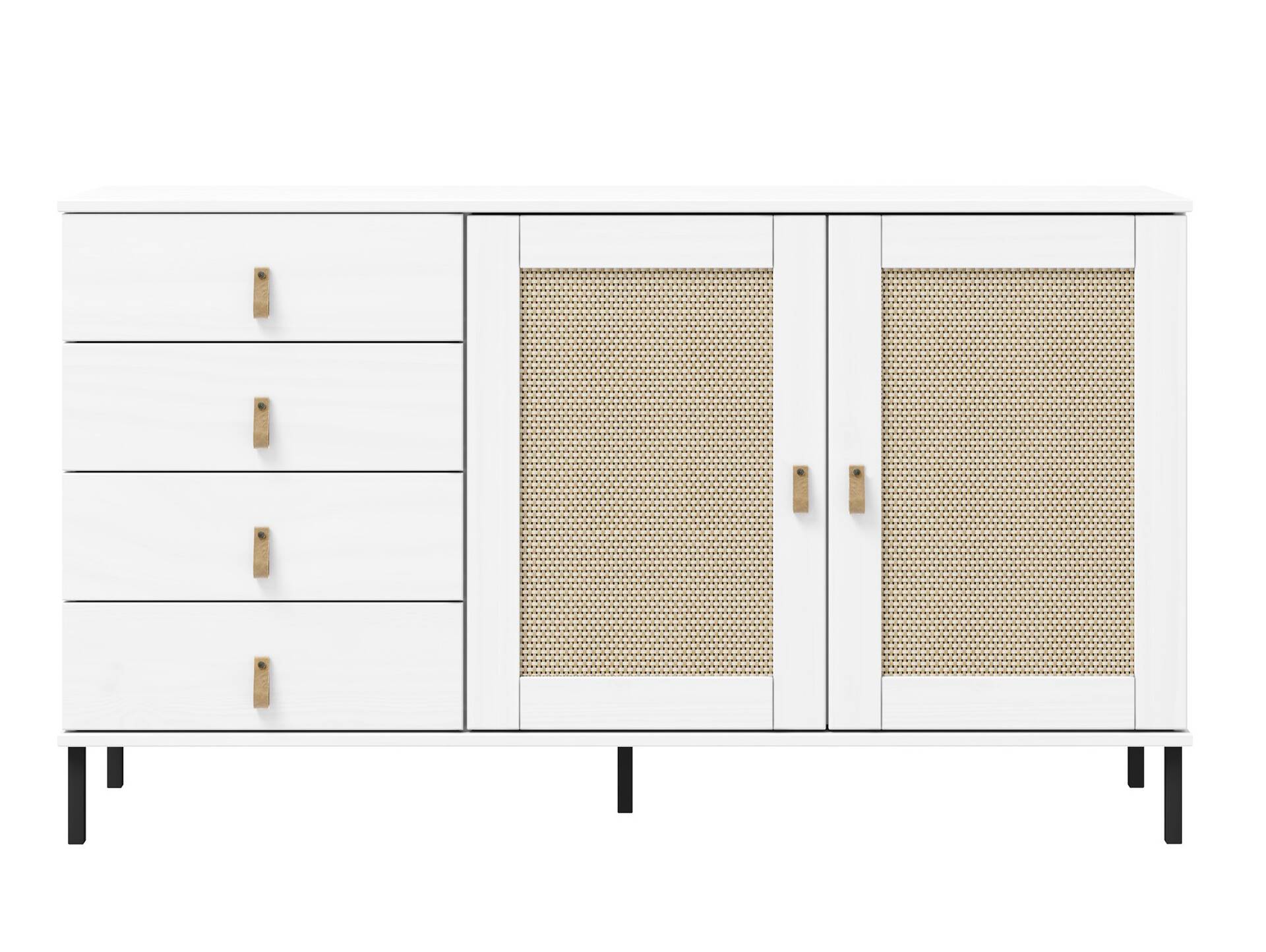 CINOY Sideboard III, Material Massivholz, Kiefer lackiert weiss