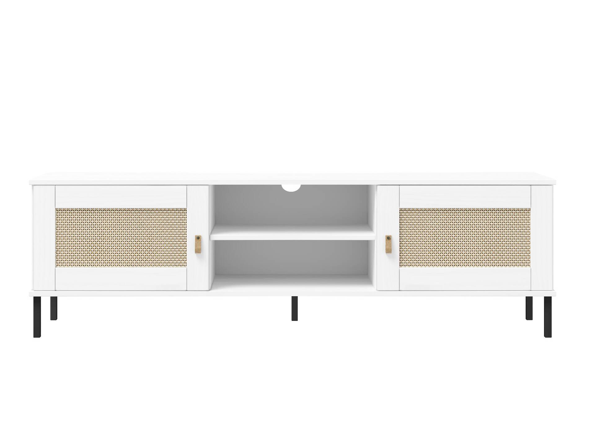 CINOY TV-Board II, Material Massivholz, Kiefer lackiert weiss