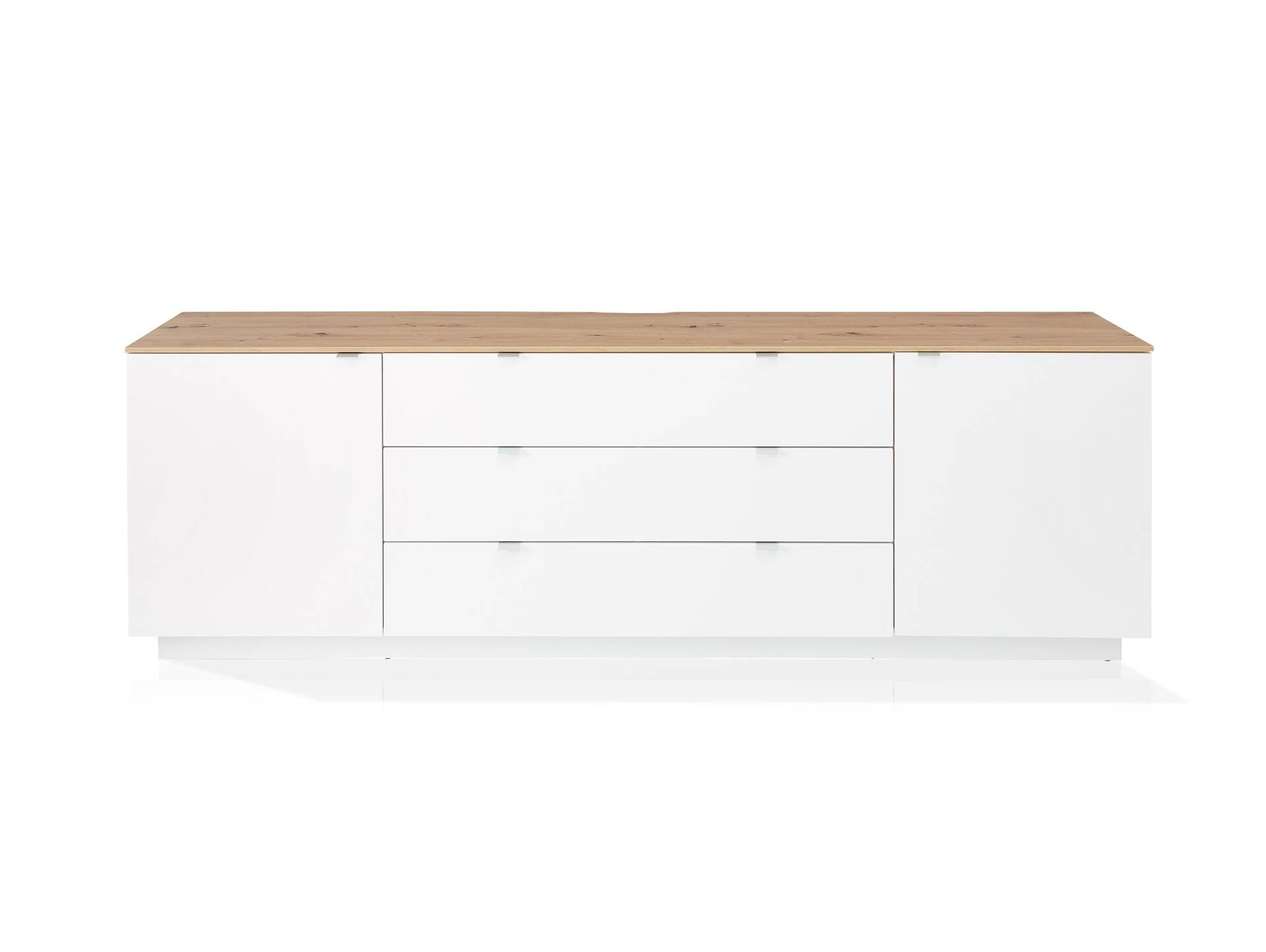 CASSINO TV-Sideboard, Material Dekorspanplatte, Artisan Eiche Nachbildung weiss 