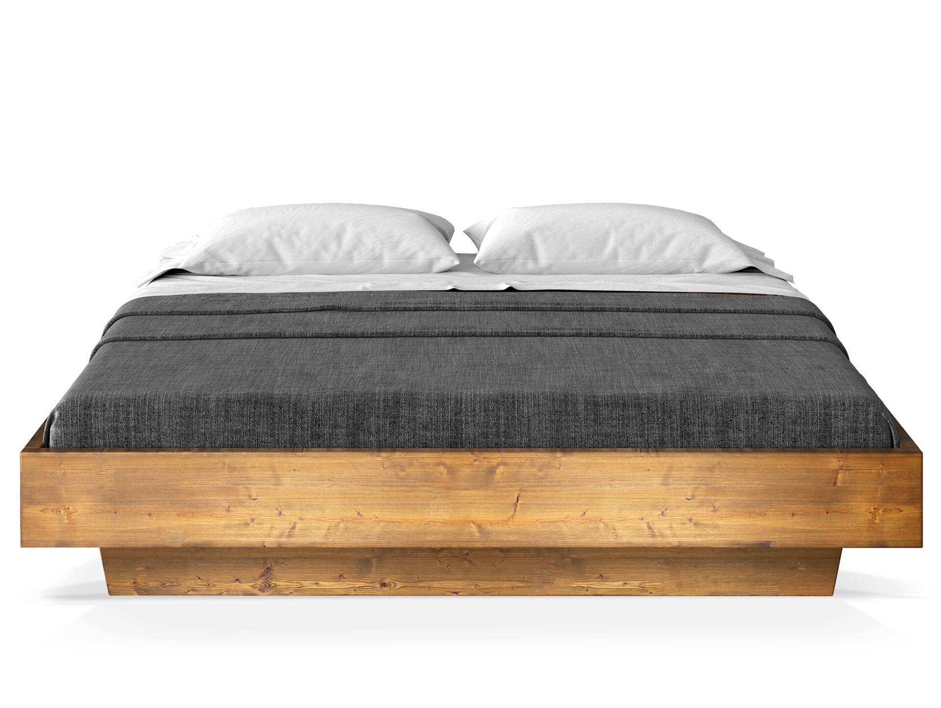 CURBY Wangenbett ohne Kopfteil, Material Massivholz 120 x 220 cm | vintage