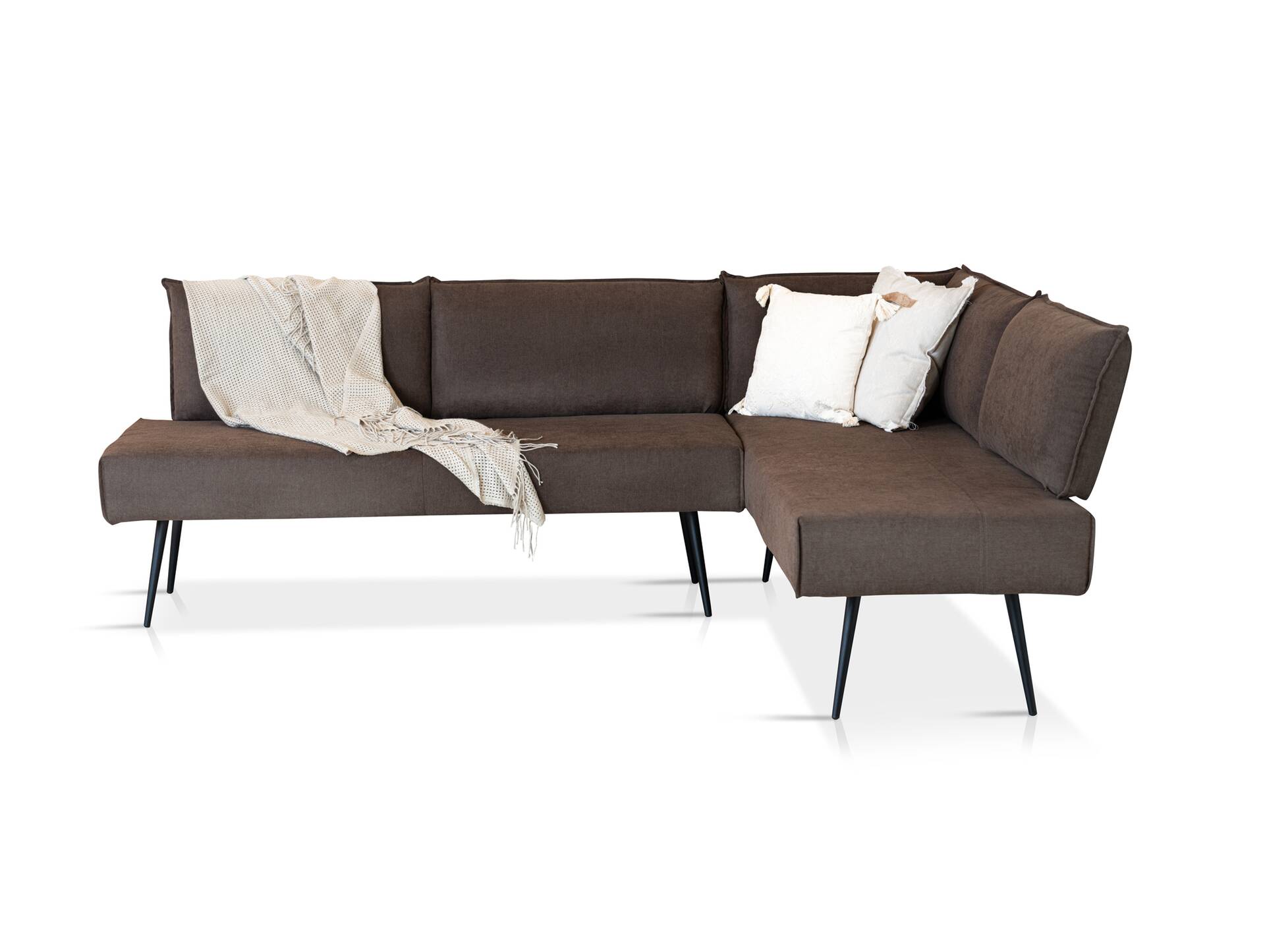 SANTON Eckbank, Material Stoffbezug 167 x 147 cm | braun